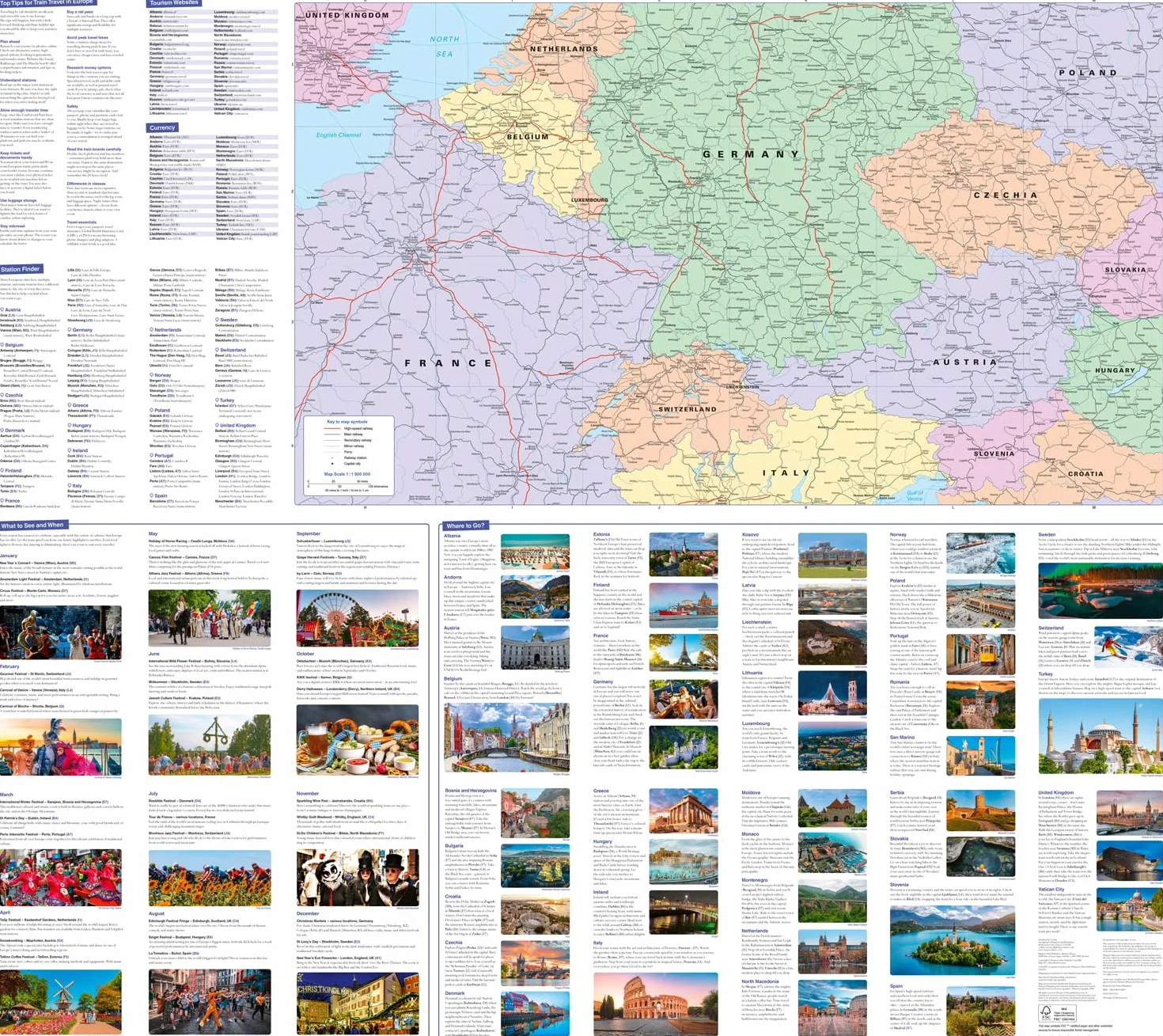 Collins Rail Map of Europe: Plan your flight-free European adventure