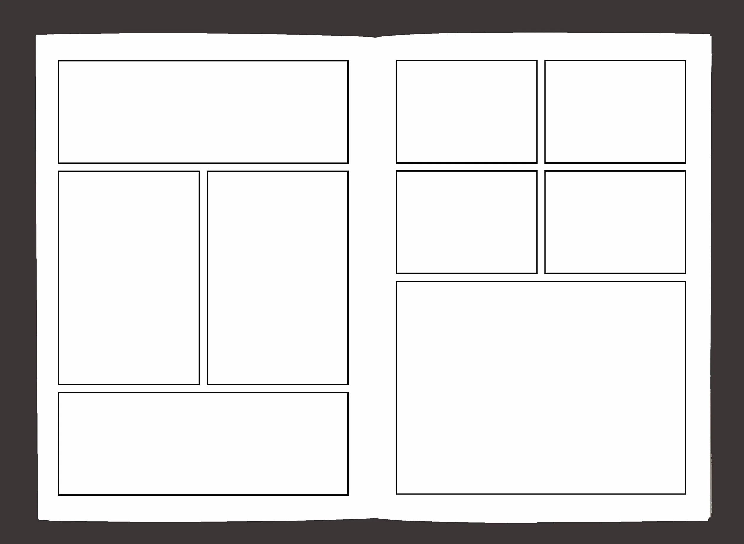 Blank Comic Book: Variety of Templates, 2-9 panel layouts, draw your own Comics
