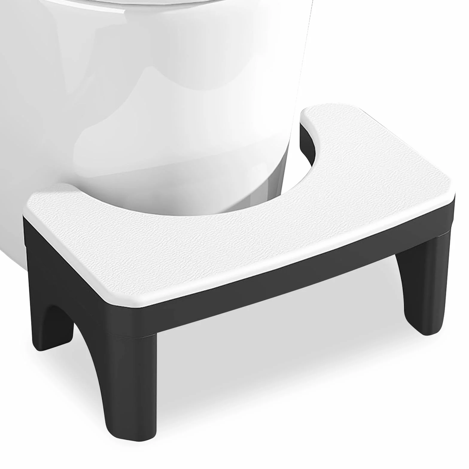 Taboret toaletowy, wielofunkcyjny taboret toaletowy, do domu, praktyczny i kompaktowy, stabilny, umożliwia przykucnięcie pozycji zapobiegającej zapchaniu się (biały)