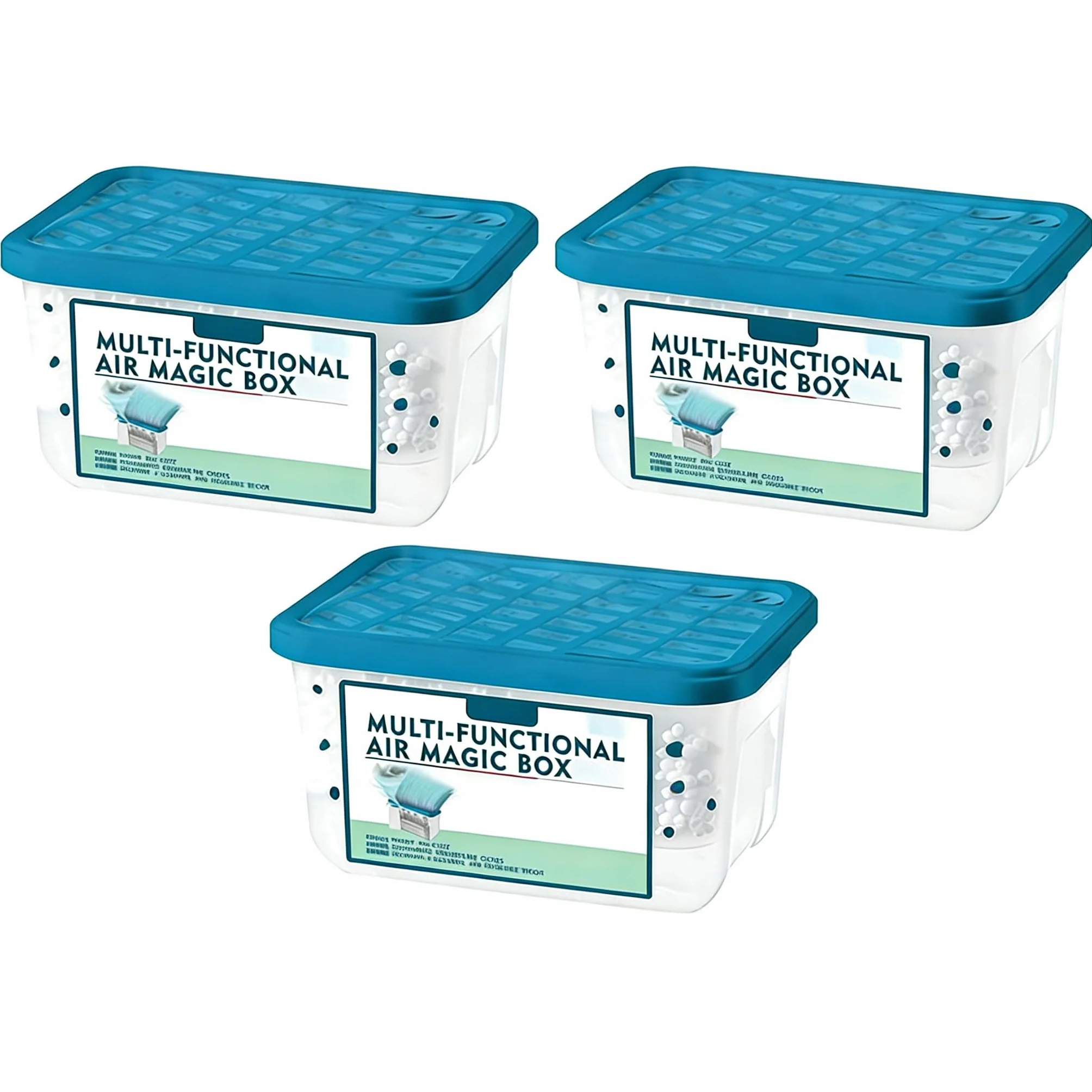 Magic Box wielofunkcyjne urządzenie do oczyszczania powietrza do domu, oczyszczanie powietrza, usuwanie kurzu, długotrwała świeżość, oczyszcza powietrze, do salonu, sypialni, kuchni (3 szt.)