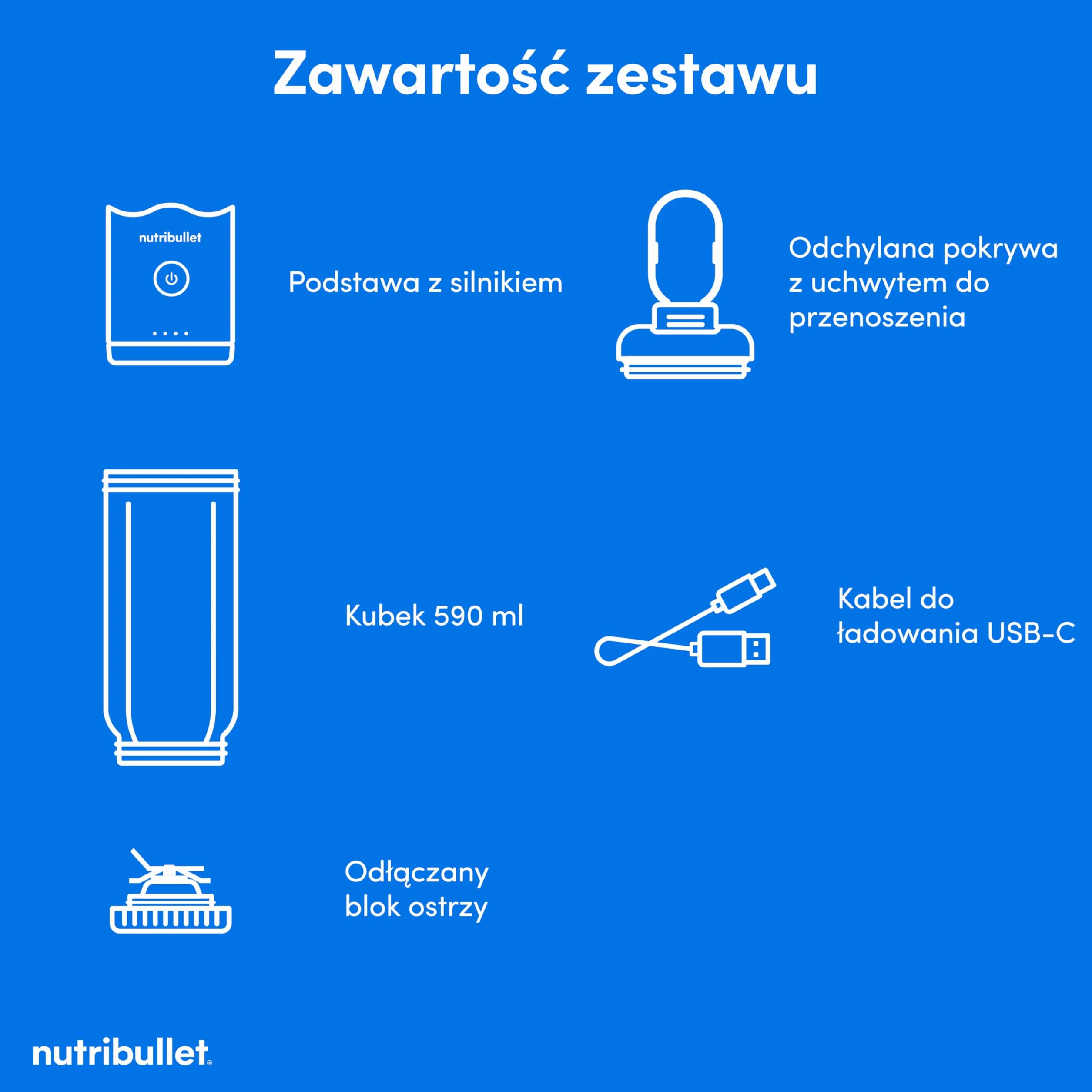 nutribullet Flex 590 ml - Przenośny mikser do smoothie z pokrywką z ustnikiem i uchwytem, siekacz, kruszarka do lodu i mrożonych owoców, USB-C, kubek wolny od BPA, łatwy do czyszczenia, szary