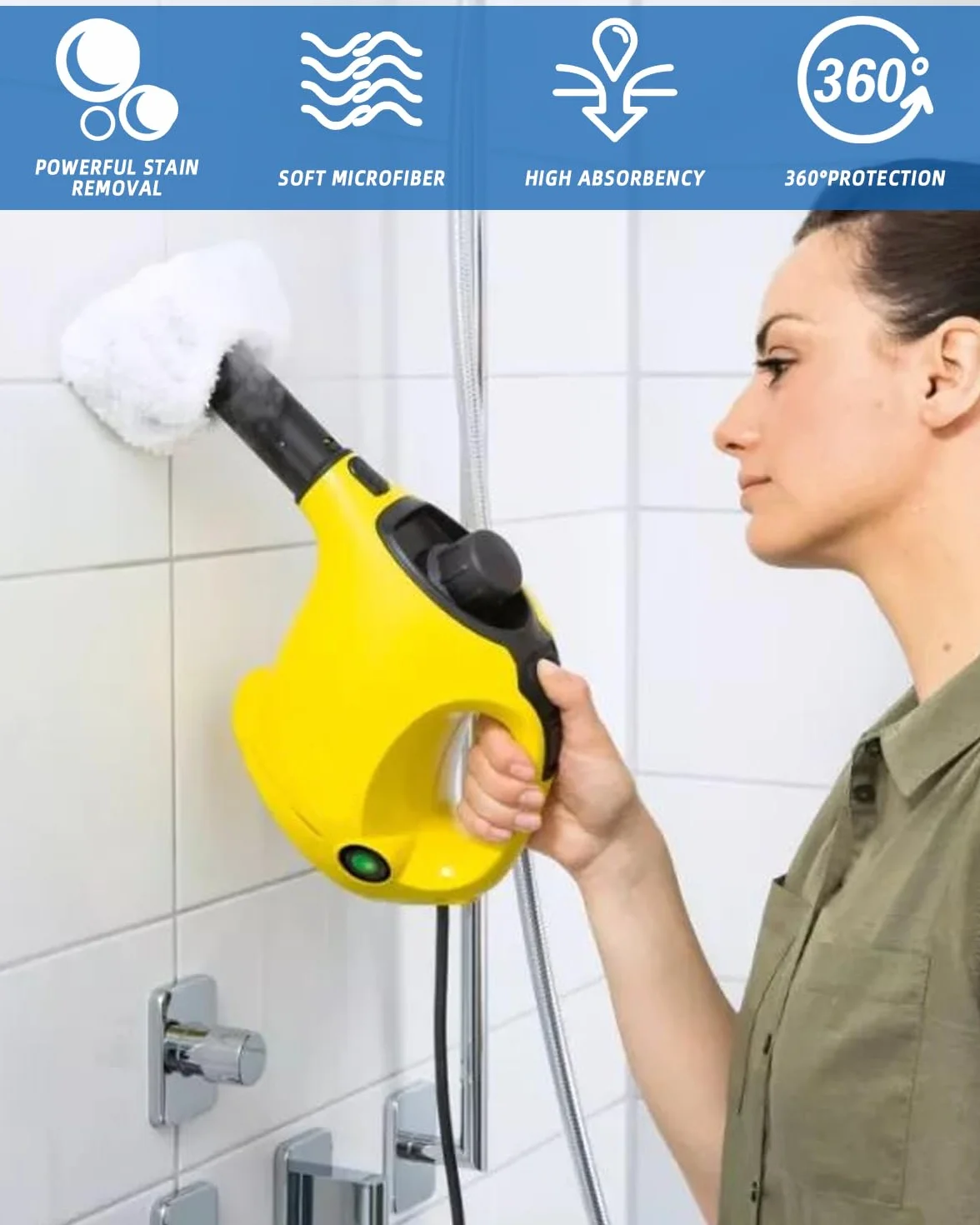 8 Zestaw ściereczek z mikrofibry kompatybilnych z odkurzaczami parowymi EasyFix SC 2, SC 3, SC 4, SC 5, zestaw akcesoriów z mikrofibry(4 ściereczki podłogowe+4 osłony dyszy ręcznej)
