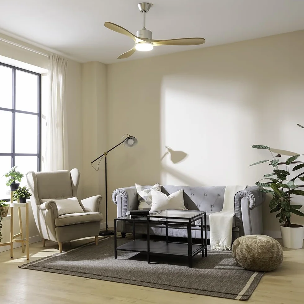 Cecotec Wentylator sufitowy EnergySilence Aero 5290 Golden pro 40 W z silnikiem 48 ”DC ze światłem LED 3 dostępnych kolorów