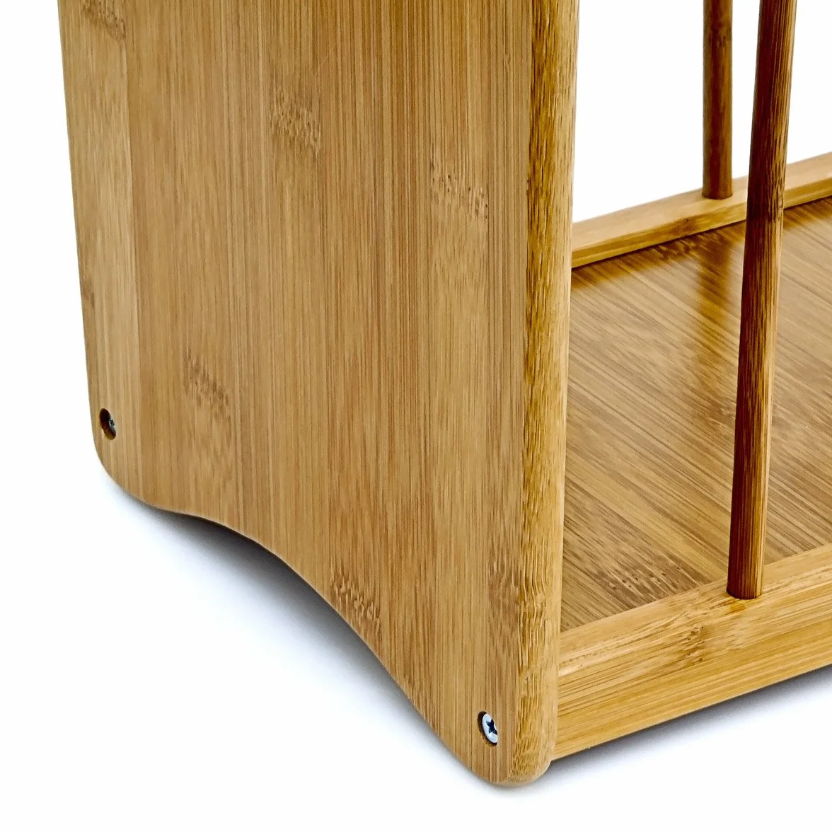 Relaxdays Stojak na czasopisma bambus 33x42x21 cm naturalny brąz