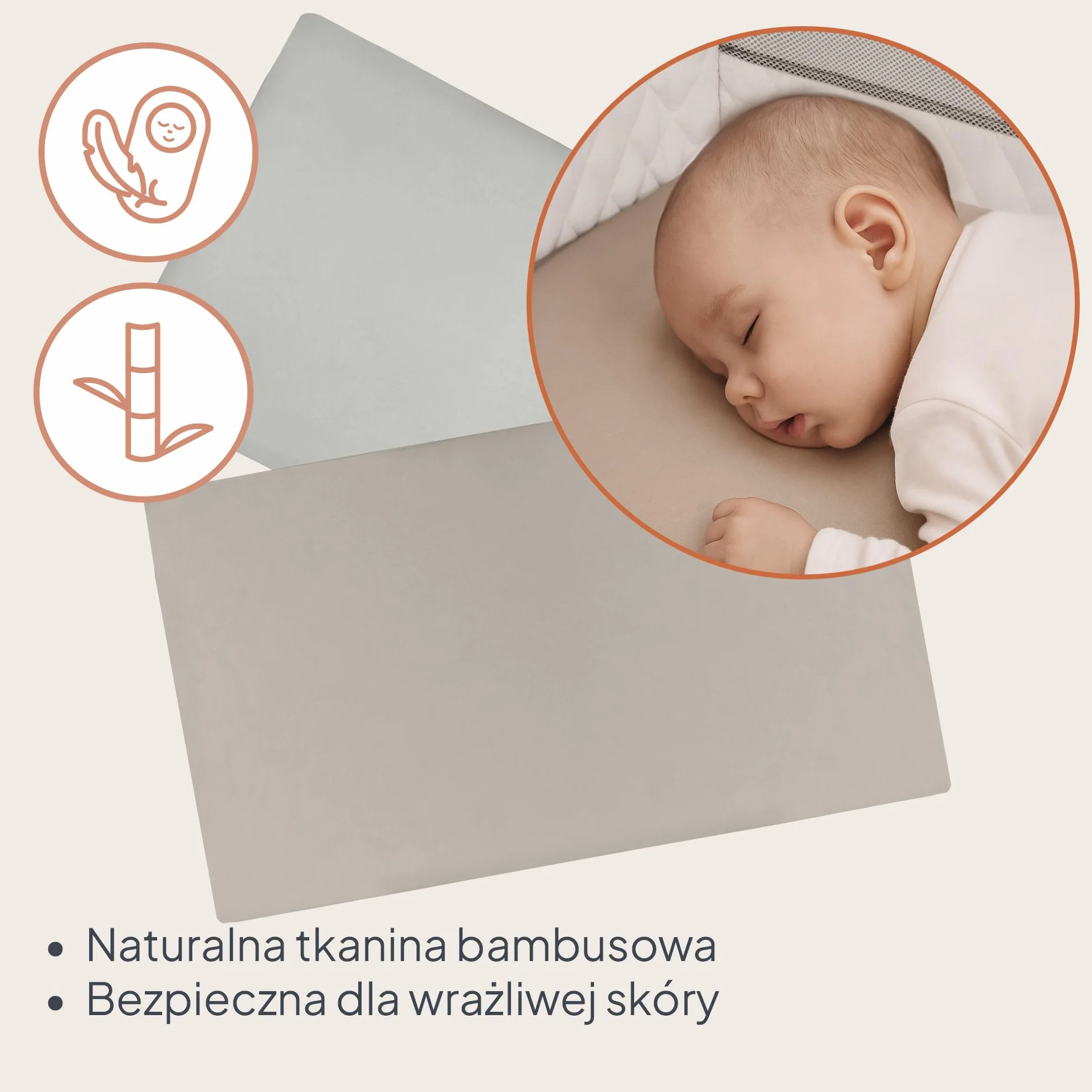 LIONELO Prześcieradło Bambusowe z Gumką 118x60 cm, Zestaw 2 szt. Niemowlęce, Do Łóżeczka Dziecięcego, Turystycznego, Niemowlęcego, Naturalny Materiał, Oddychające, Bamboo Sheet