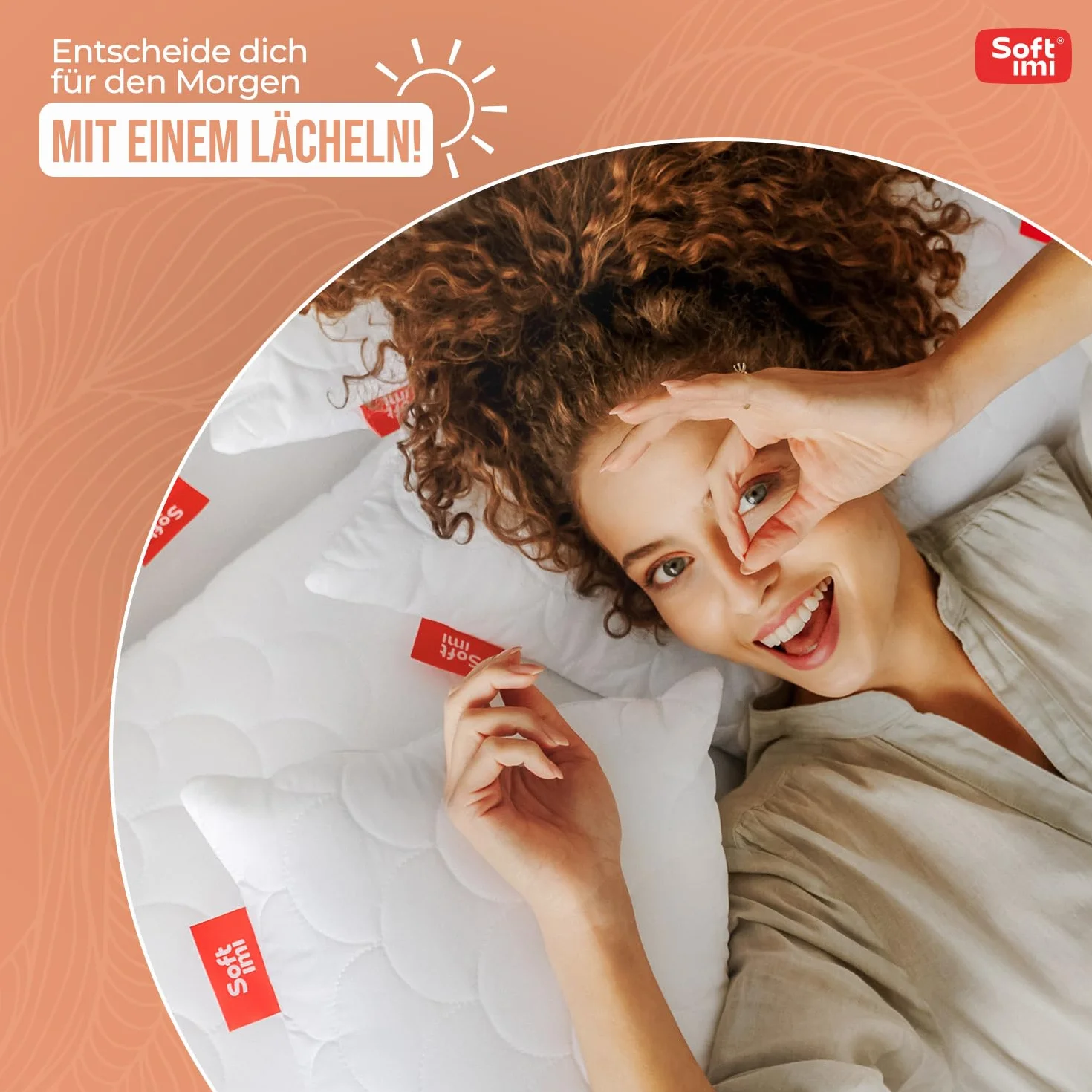 Pikowana poduszka premium SOFTIMI – antyalergiczna – antyroztoczowa – bezzapachowa do natychmiastowego użytku – z regulacją twardości (zestaw 2 szt. 50 x 60 cm)