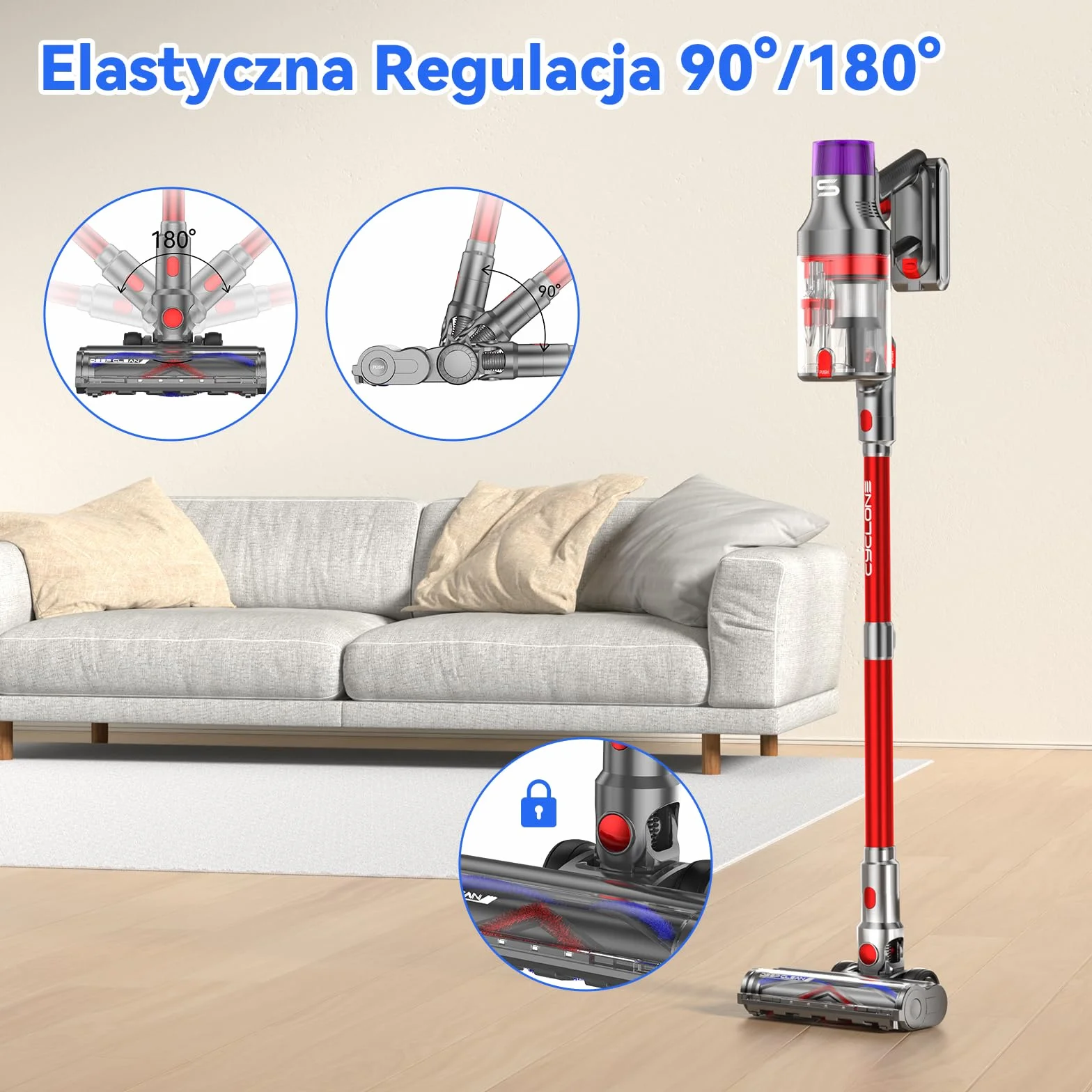V15 Pro Max Bezprzewodowy Odkurzacz w Sztyfcie, Odkurzacz 58kpa, 600w, Czas Pracy 80 Minut i Wymienny Akumulator, Odkurzacze Pionowe do SierśCi ZwierząT, DywanóW, PodłóG Samochodowych
