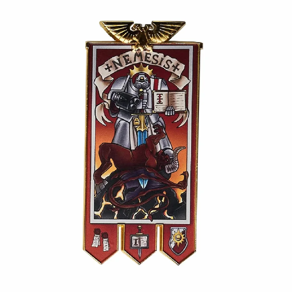 Starforged Space Marines Baner Chapter Kolekcja Lodówka Magnes Warhammer 40K-Grey Rycerze