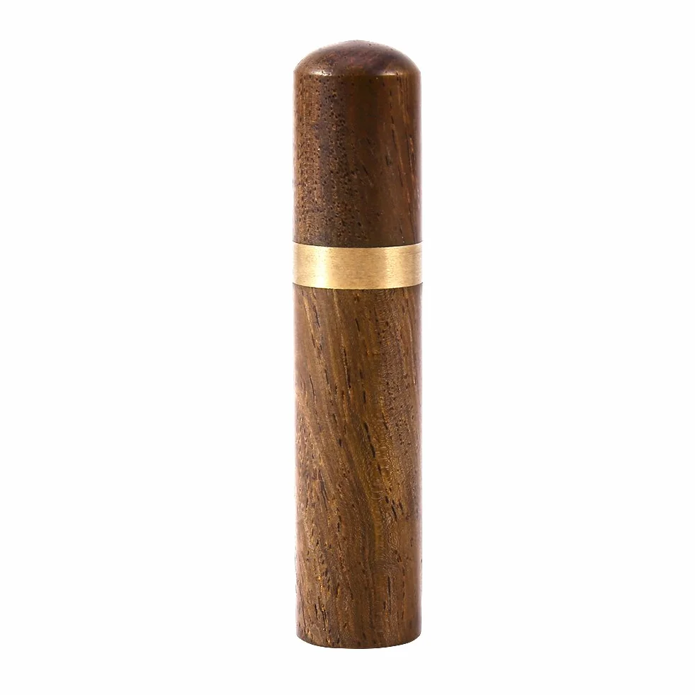 Drewniane pudełko na wykałaczkę ręczne Uchwyt na etui na wykałaczkę Przenośny pokrowiec na kapsułki (Materiał : Blackwood)