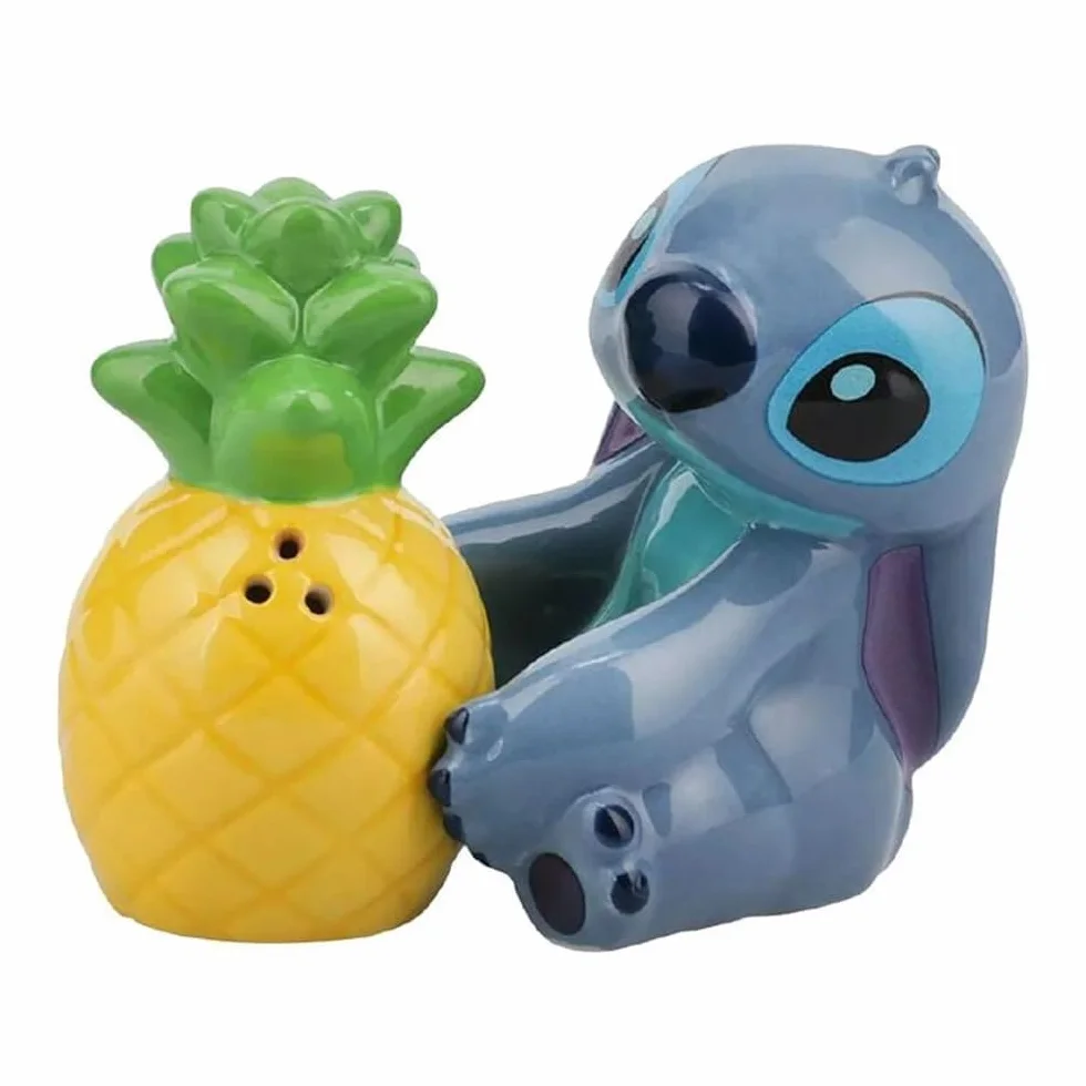 Stitch and Ananas Solniczka i pieprzniczka - oficjalnie licencjonowany zestaw ceramiczny Disney Lilo & Stitch do kuchni i dekoracji domu, prezent na parapetówkę | Paladone