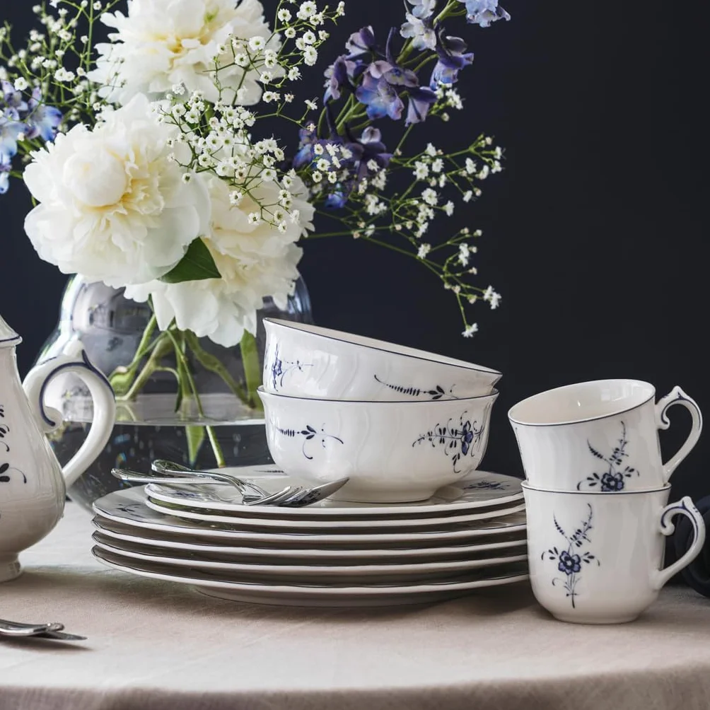 Villeroy und Boch Vieux Luxembourg miska deserowa porcelana premium biała niebieska