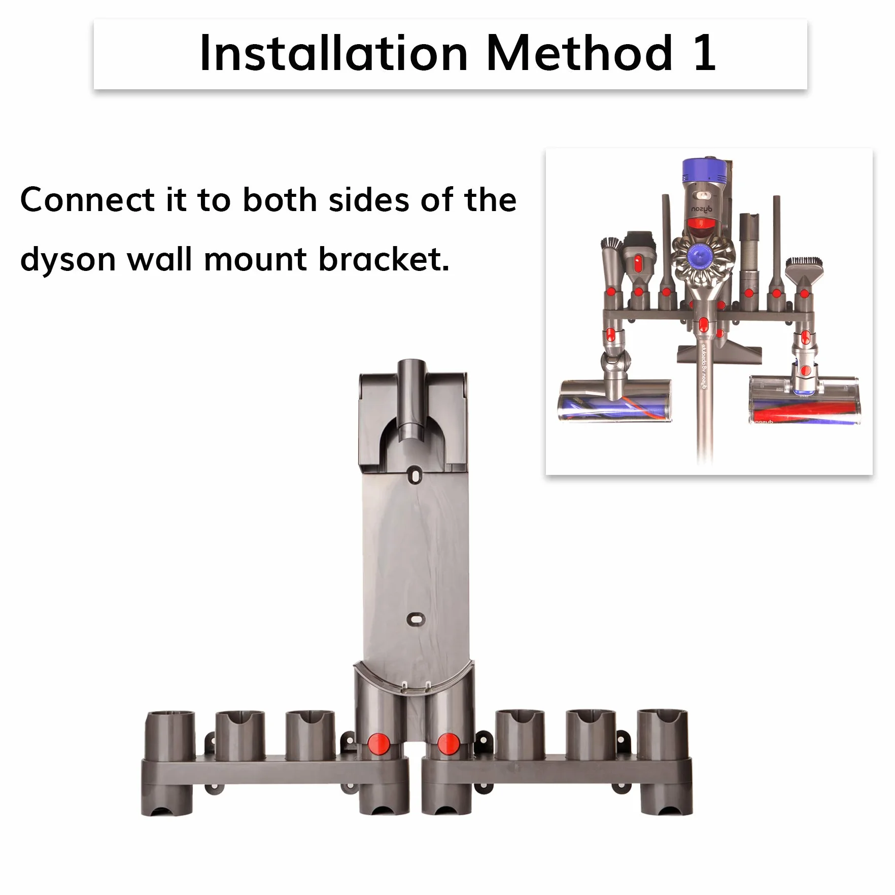 Uchwyt akcesoriów do odkurzacza Dyson V7 V8 V10 V11 SV10 SV11, 10 gniazd, 2 szt.