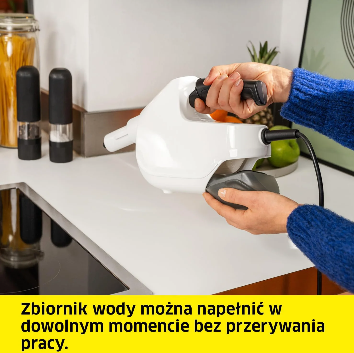 Kärcher Parownica SC 1 Multi & Up, czas nagrzewania: 30 s, moc grzewcza: 1300 W, moc powierzchniowa: 30 m², zbiornik: 200 ml, idealnie dopasowana do indywidualnych wymagań
