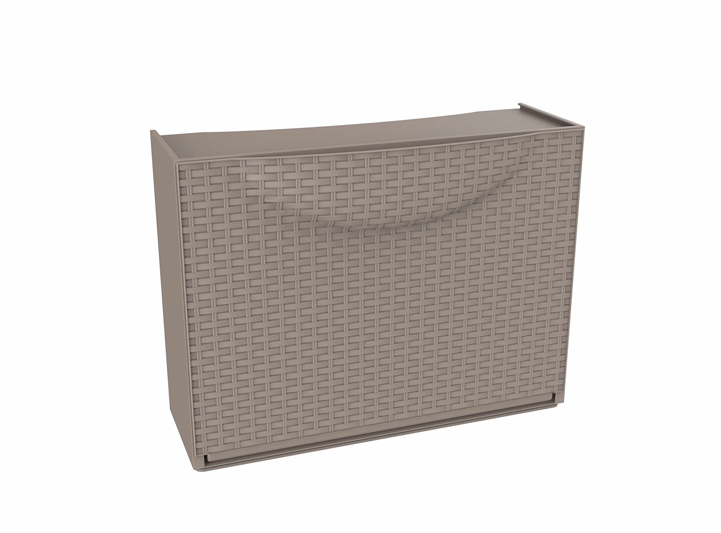 Terry Harmony Box regał na buty, kolor taupe z rattanową powierzchnią, 51 x 19 x 39 cm