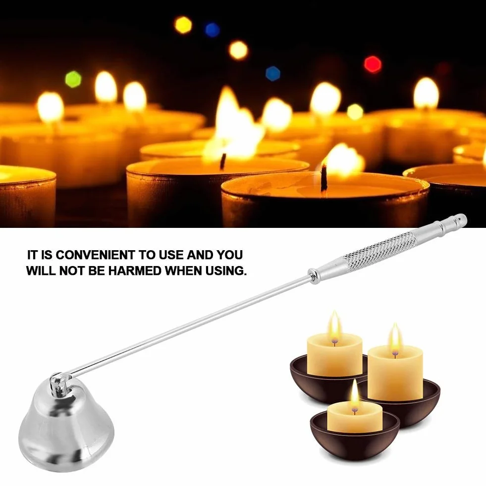 MAGT Candle Snuffer 1 sztuka moda ze stali nierdzewnej w kształcie dzwonka do świeczek w kształcie knota Snuffer pokrywa narzędzie ręczne cztery kolory do wyboru