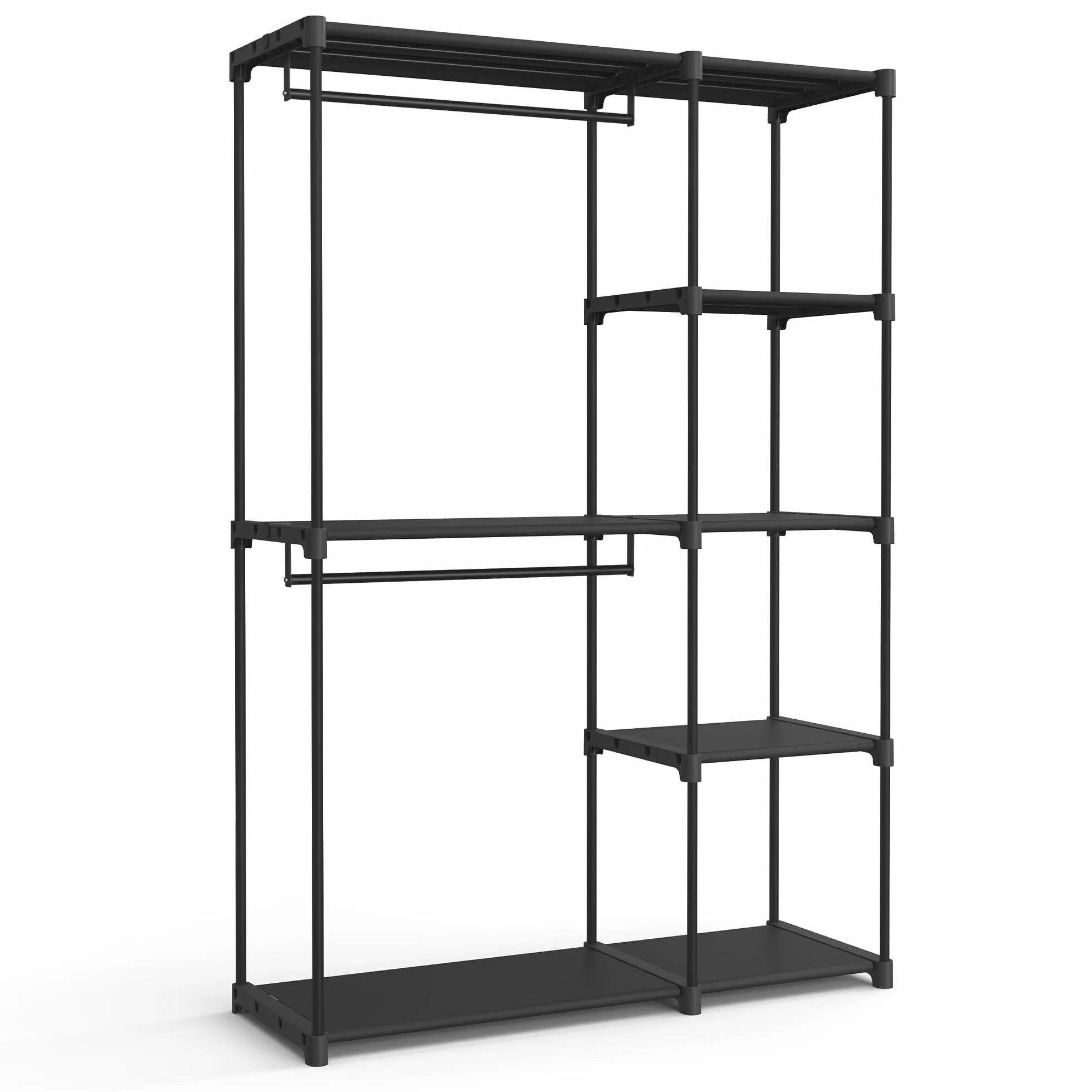 SONGMICS Otwarta szafa wolnostojąca 43 x 124 x 182 cm czarny RYG026B02