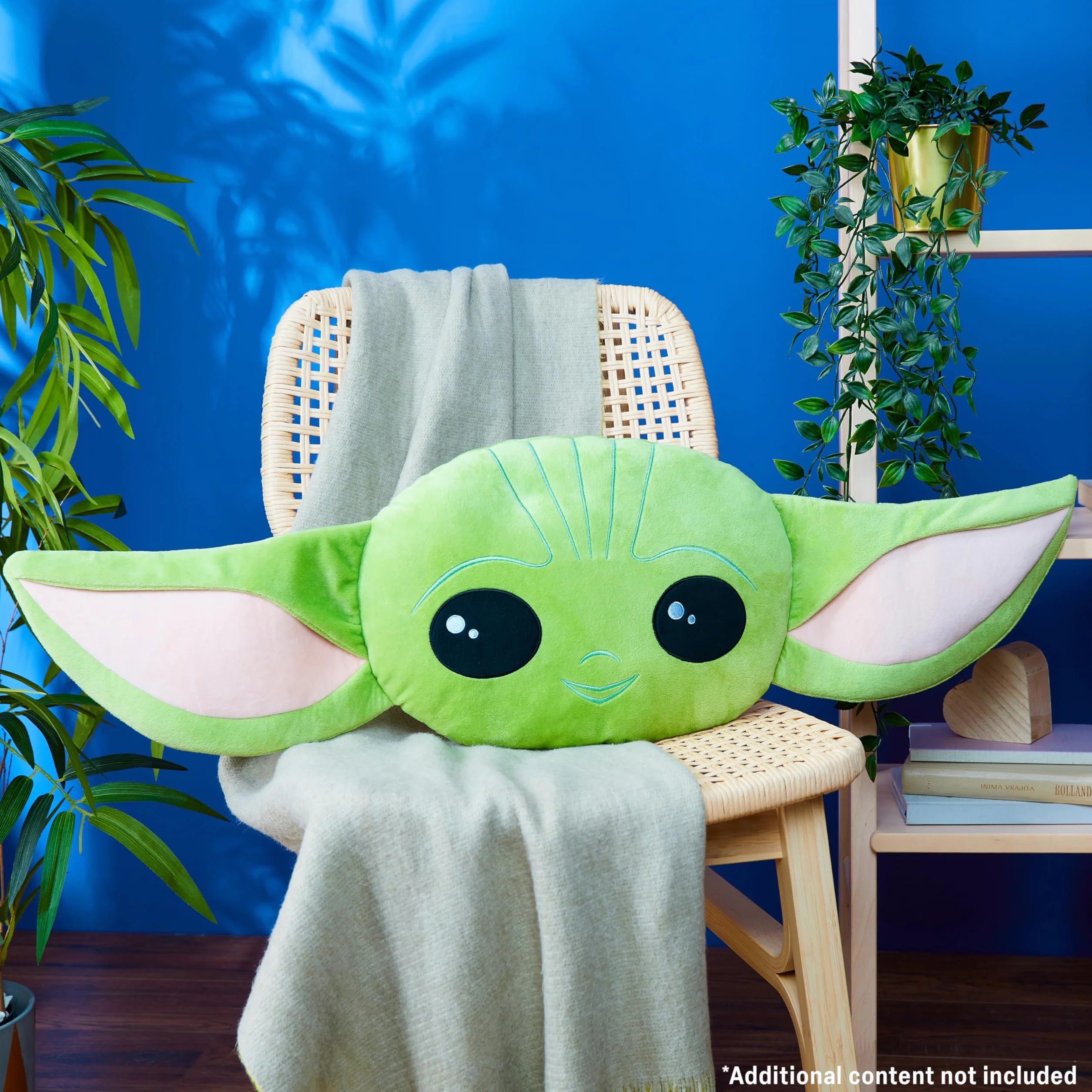 Disney Stitch 3D pluszowa poduszka na kanapę lub łóżko, urocza poduszka do przytulania dla dzieci, miękki pluszowy dodatek do sypialni, prezenty Stitch dla dzieci (Zielony Baby Yoda)