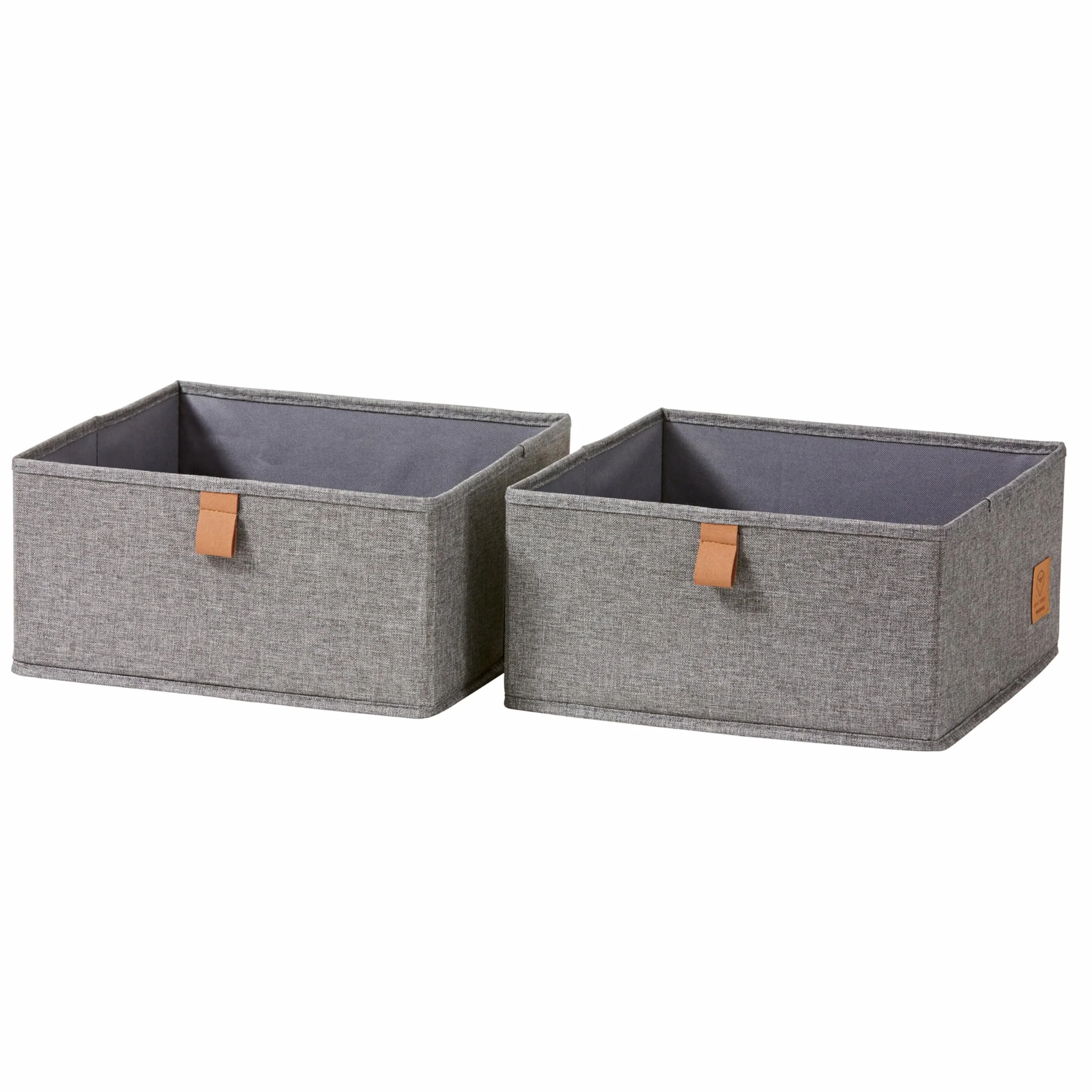 Organizer do szafy na ubrania 2-częściowy zestaw z dwoma pojemnikami szary 30 x 15 cm