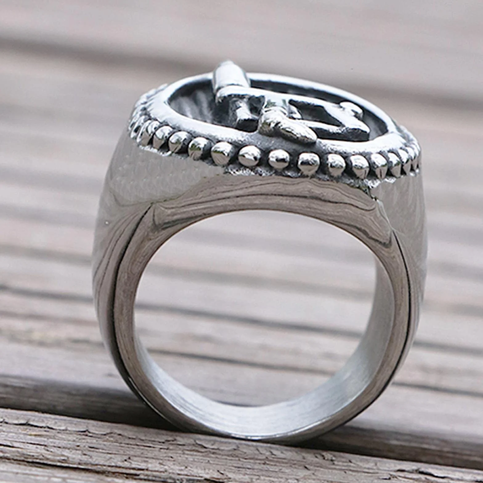 Gothic Tattoo Machine Signet Ring Men Women Stainless Steel Biker Rings Cool Hip Hop Punk Rock Ring Best Gift For Friend