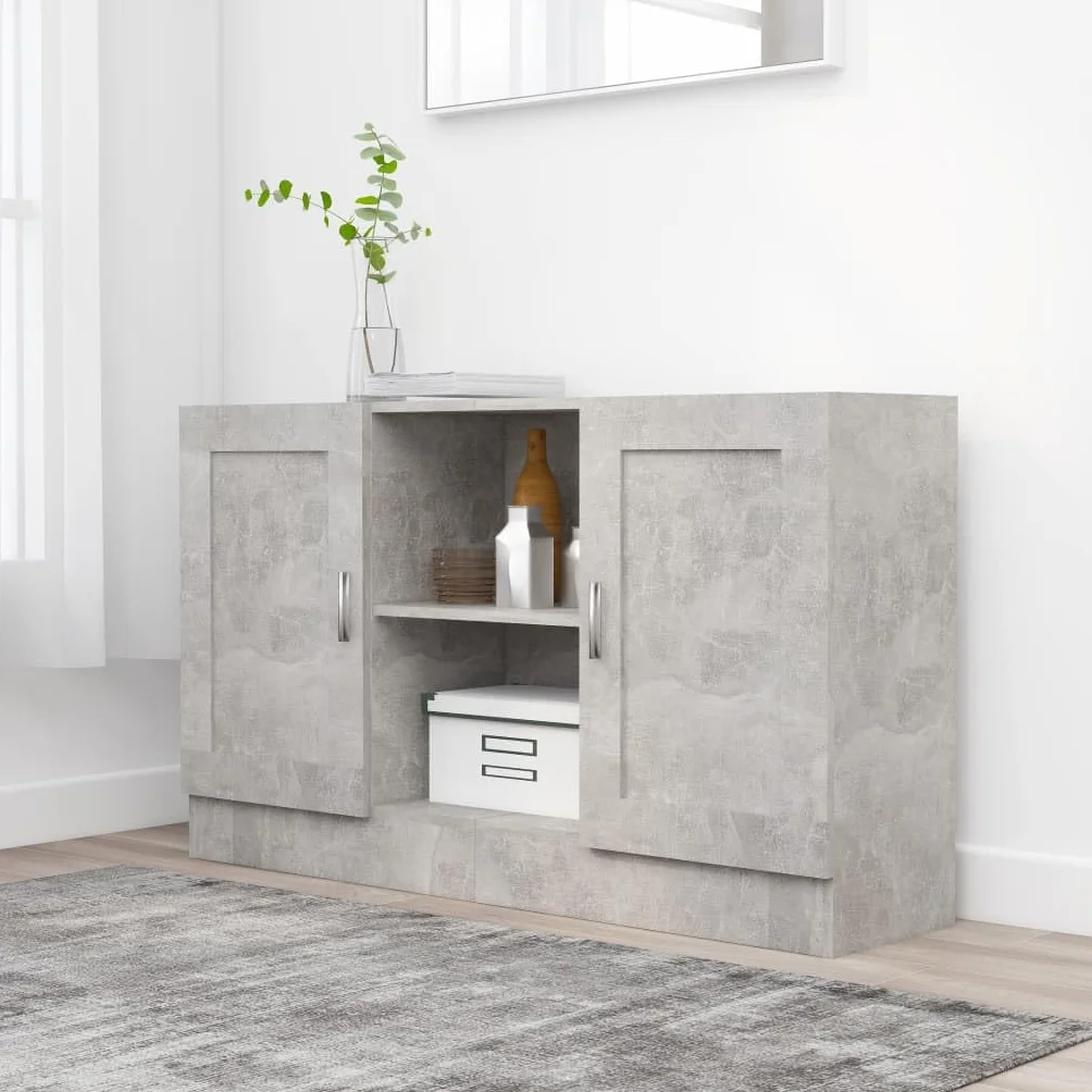 vidaXL Szafka, szarość betonu, 120x30,5x70 cm, materiał drewnopochodny