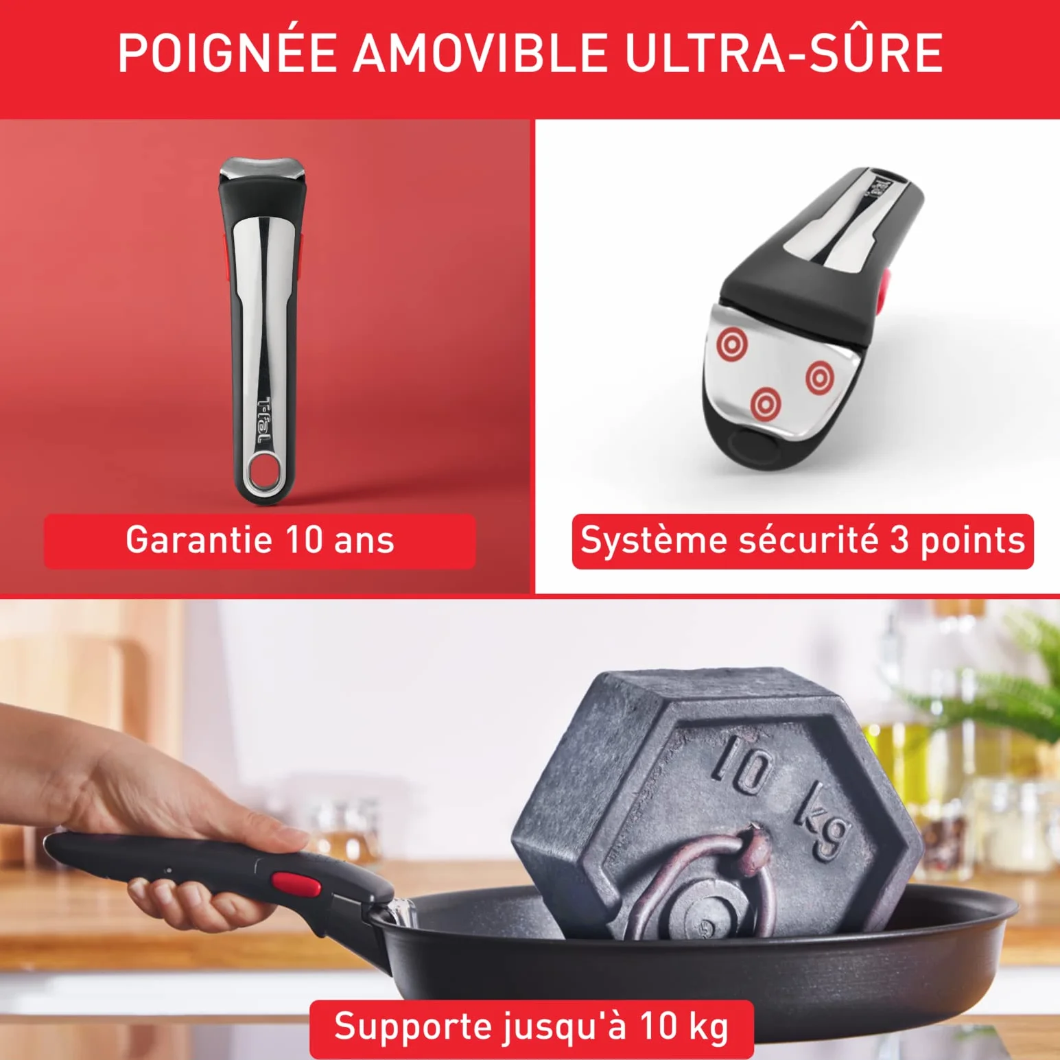 TEFAL Ingenio Preference 13-częściowy zestaw patelni do układania, stal nierdzewna, nadaje się do indukcji, uniwersalne patelnie, oszczędność miejsca L9749532