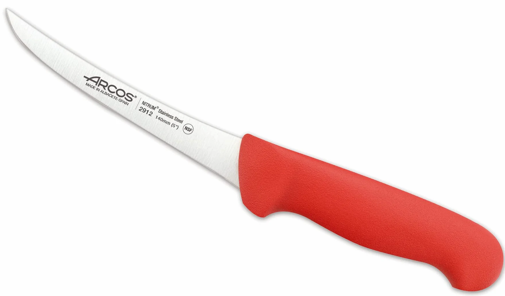 Arcos 291222 seria 2900 nóż do bonowania 140 mm stal nierdzewna 18/8 uchwyt polipropylenowy czerwony