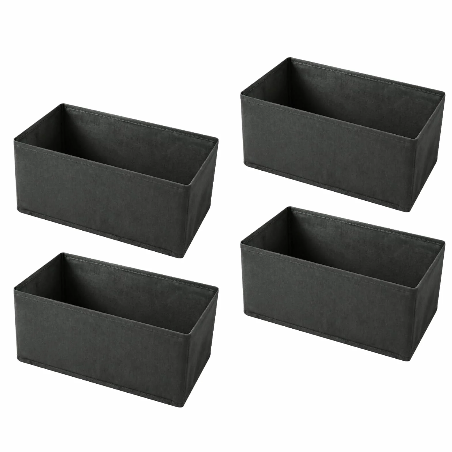 4 organizery do szafy, składane pudełko do przechowywania, organizery z materiału, pudełka do przechowywania ubrań (szare, duże: 28 x 28 x 12 cm)