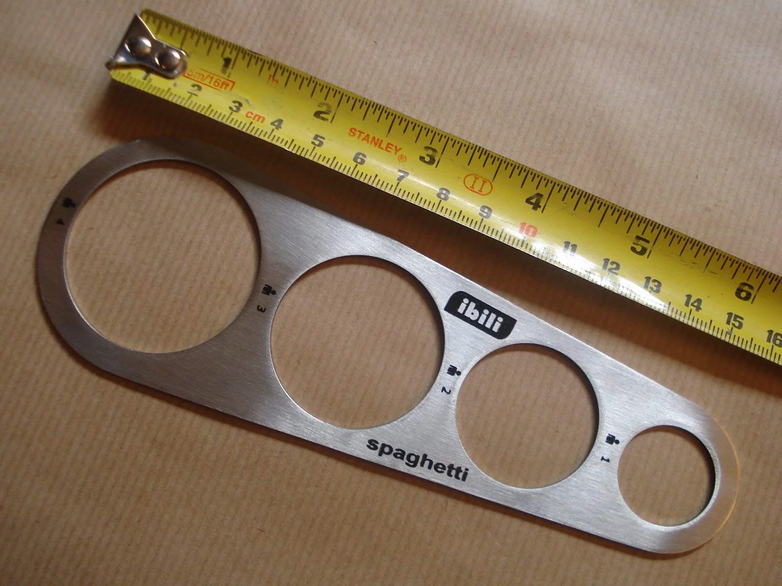 ibili Italia Spaghetti miarka, stal nierdzewna, srebrny, 16,5 x 5 x 1 cm