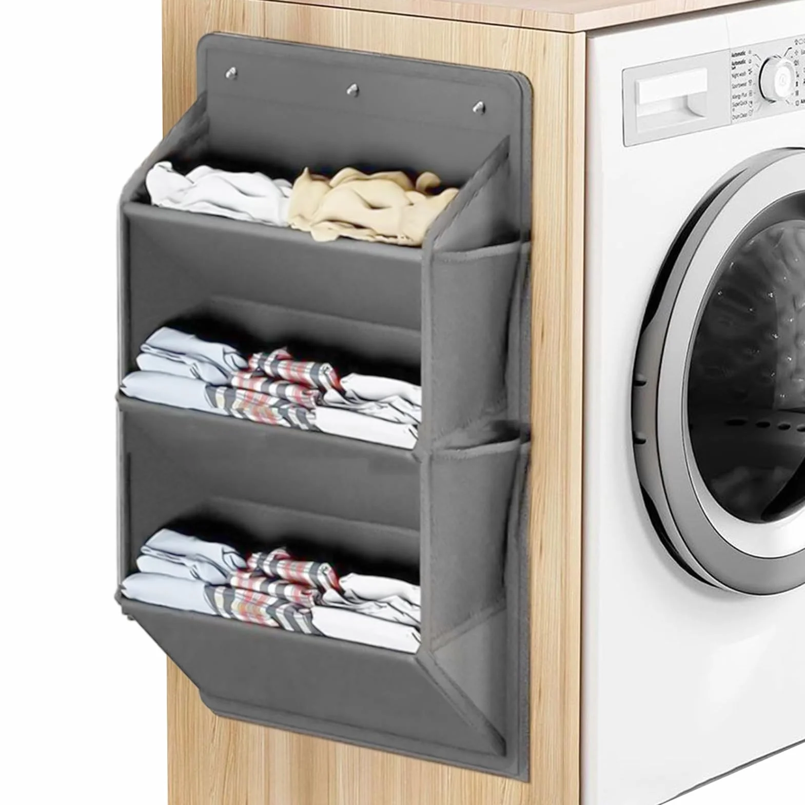 Stojak buty do kampera – 3-warstwowy pionowy organizer do drzwi wej?ciowych, pralnia z montowanymi ?cianie stojakami do przechowywania, pó?ka wisz?ca do szafy, sypialni, ?azienki, kuchni