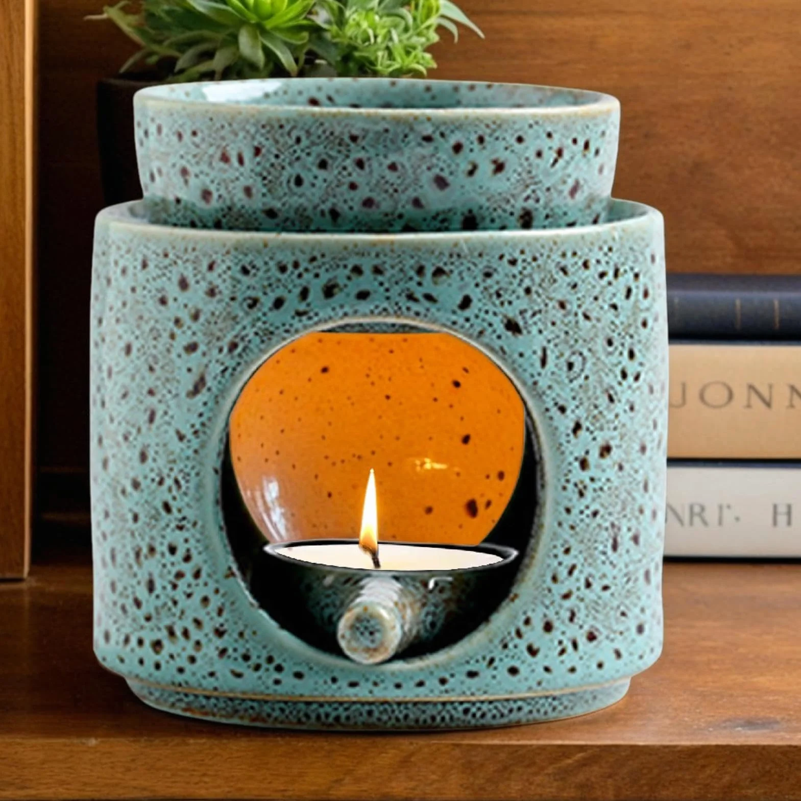 Ceramiczny podgrzewacz do wosku wielokrotnego użytku, świecznik dekoracyjny