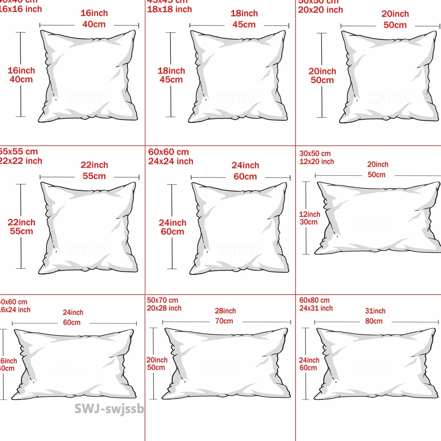 Poszewki Dekoracyjne Na Poduszki 50X70,60X60,45X45 CM Poszewek Na Poduszki Z Miękkiej Bawełny Poszewki Na Poduszki Na Kanapę Łóżko Sofa Pokój Dzienny Poduszki Ochraniacze(#8,50x70 cm(1pc))