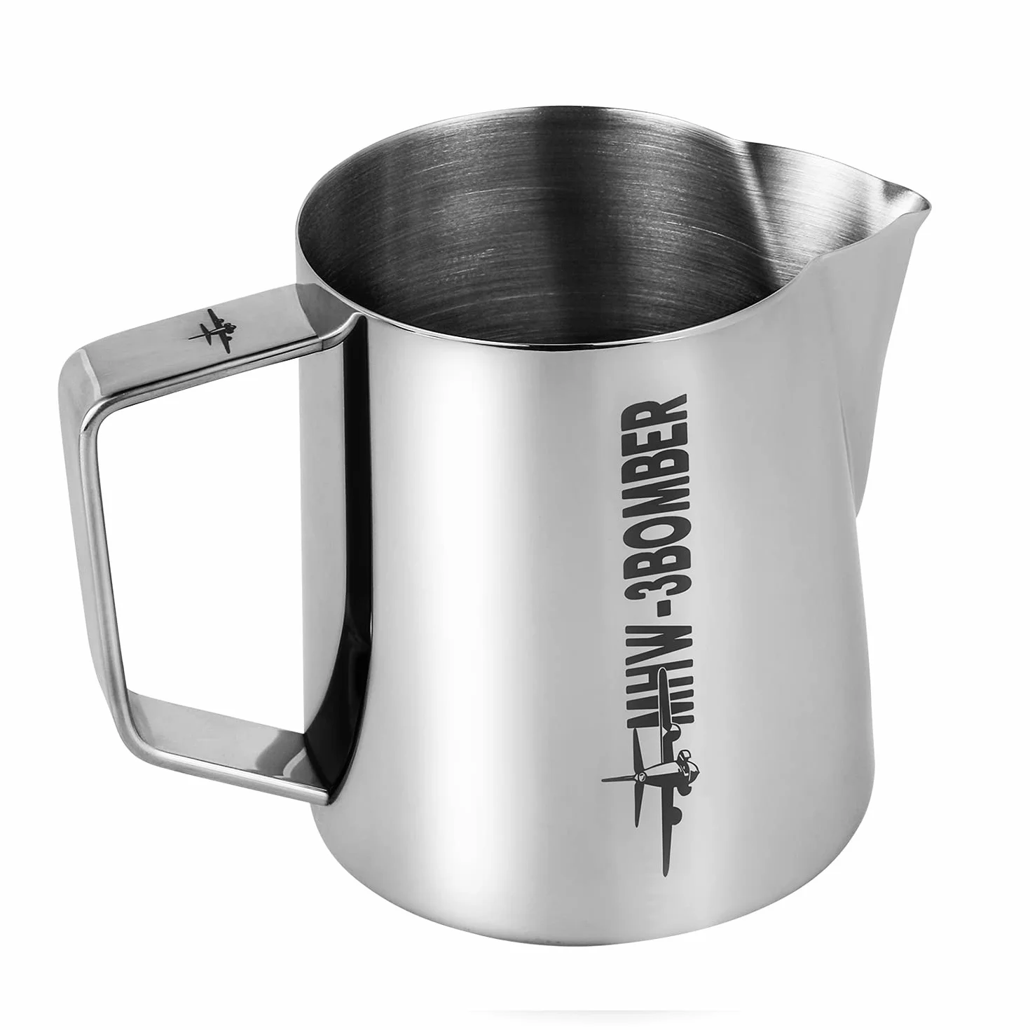 MHW-3BOMBER Dzbanek na mleko 500 ml, ze stali nierdzewnej, profesjonalny dzbanek na mleko dla baristy, dzbanek do spieniania mleka do espresso i latte art, z ujściem Hawksbill, akcesoria barista,