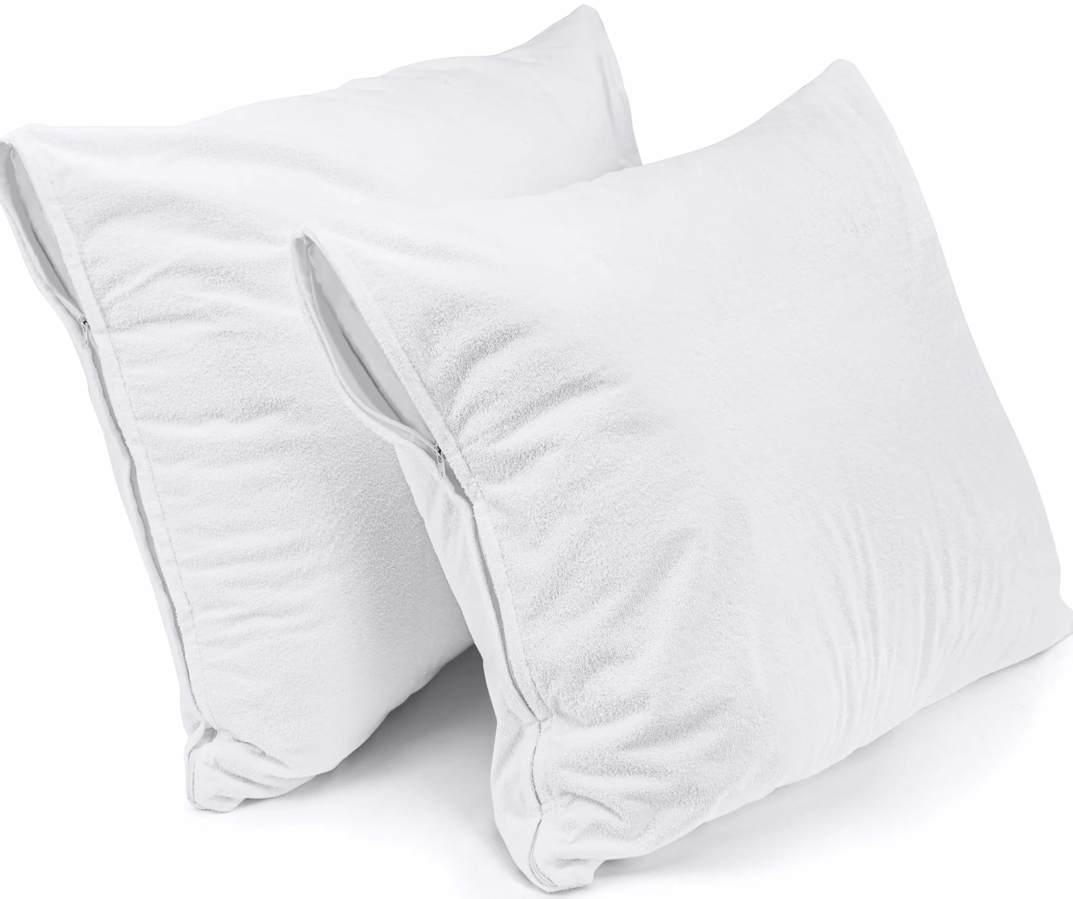 Utopia Bedding Poszewka na poduszkę 80x80 cm (zestaw 2) Wodoodporna z zamkiem błyskawicznym, poszewka frotte