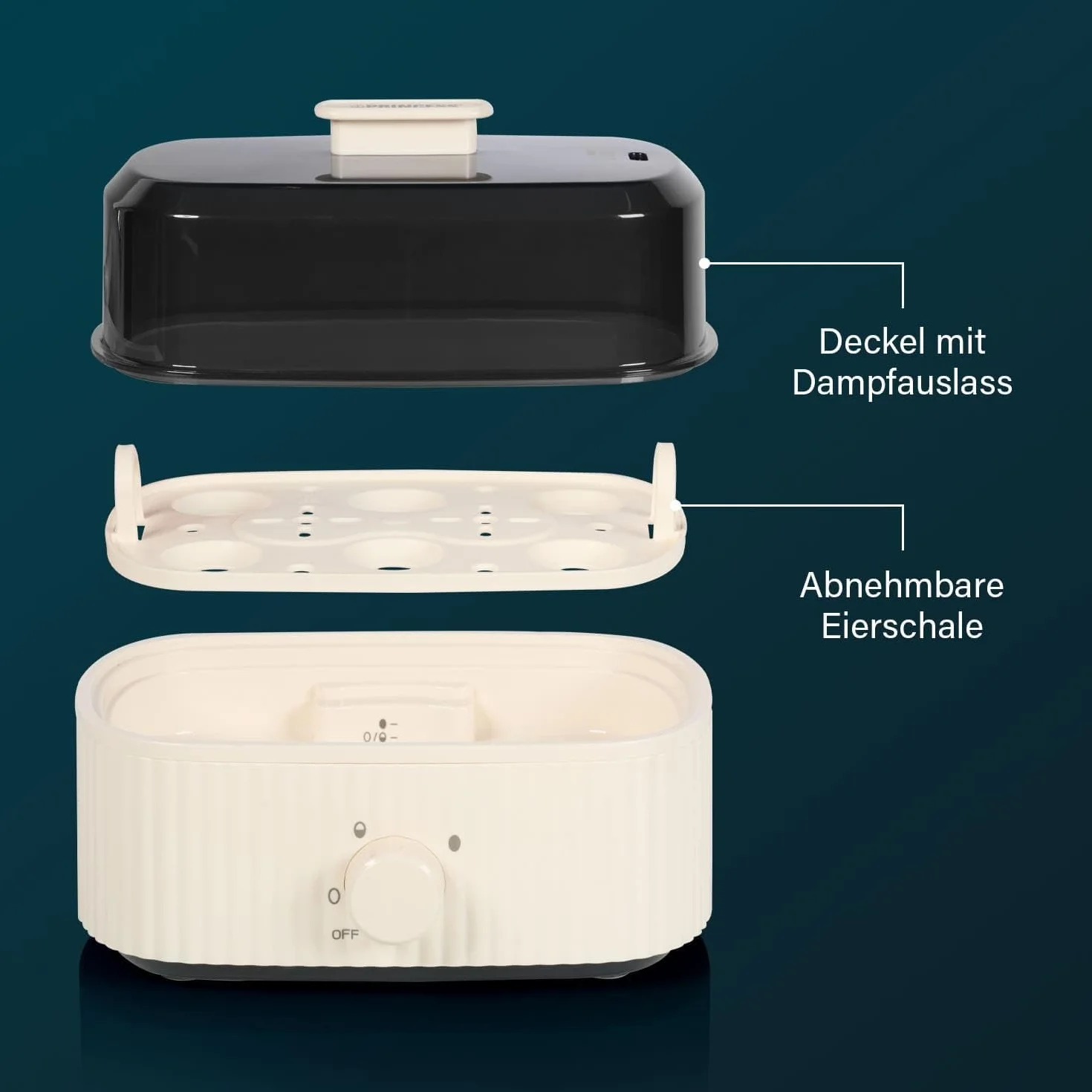 Princess garnek do jajek 300 W 6 jaj automatyczne wyłączanie bez BPA