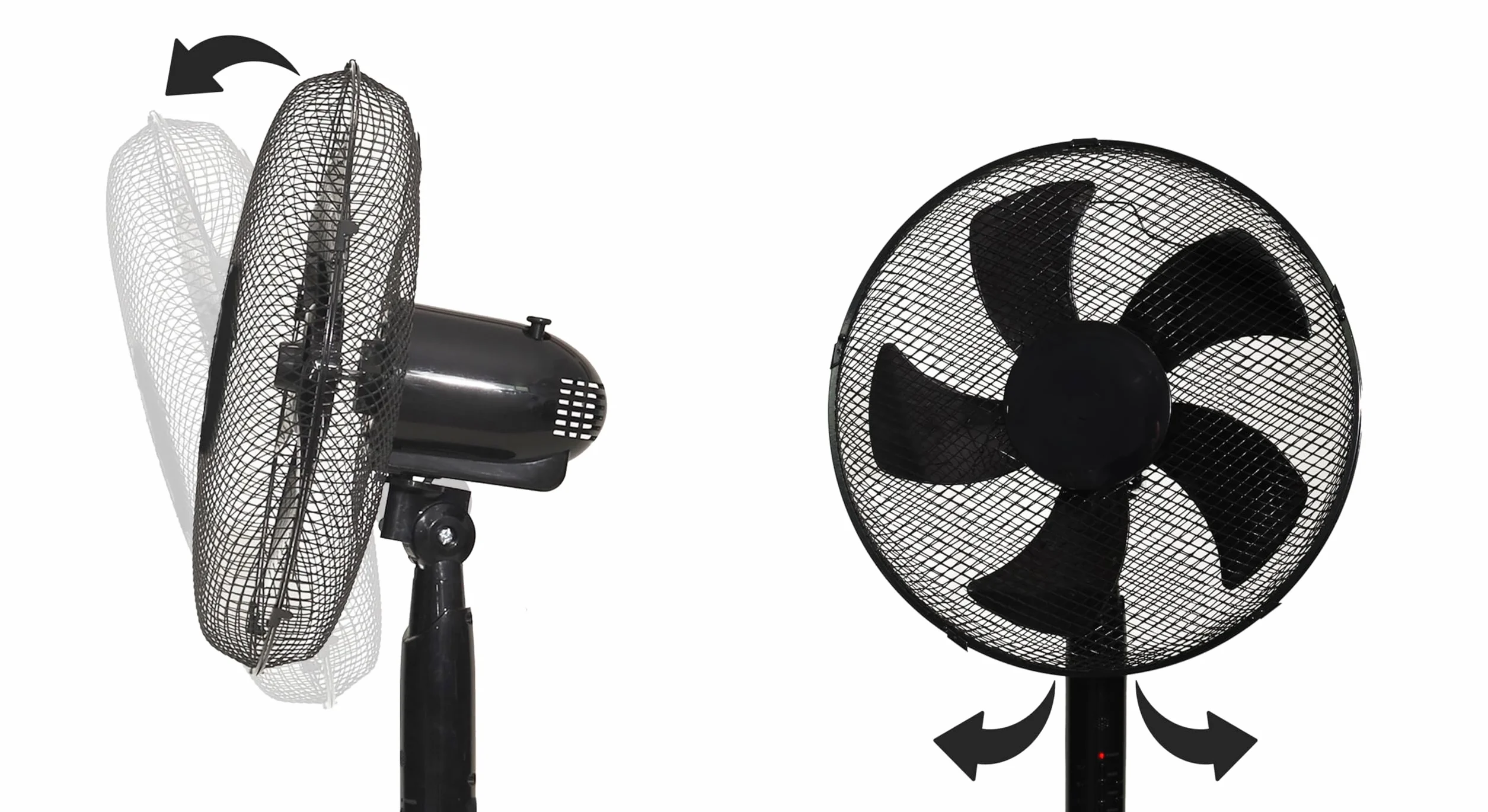 Wentylator podłogowy stojący Bauerkraft 45W czarny 5 łopatek pilot timer 3 tryby