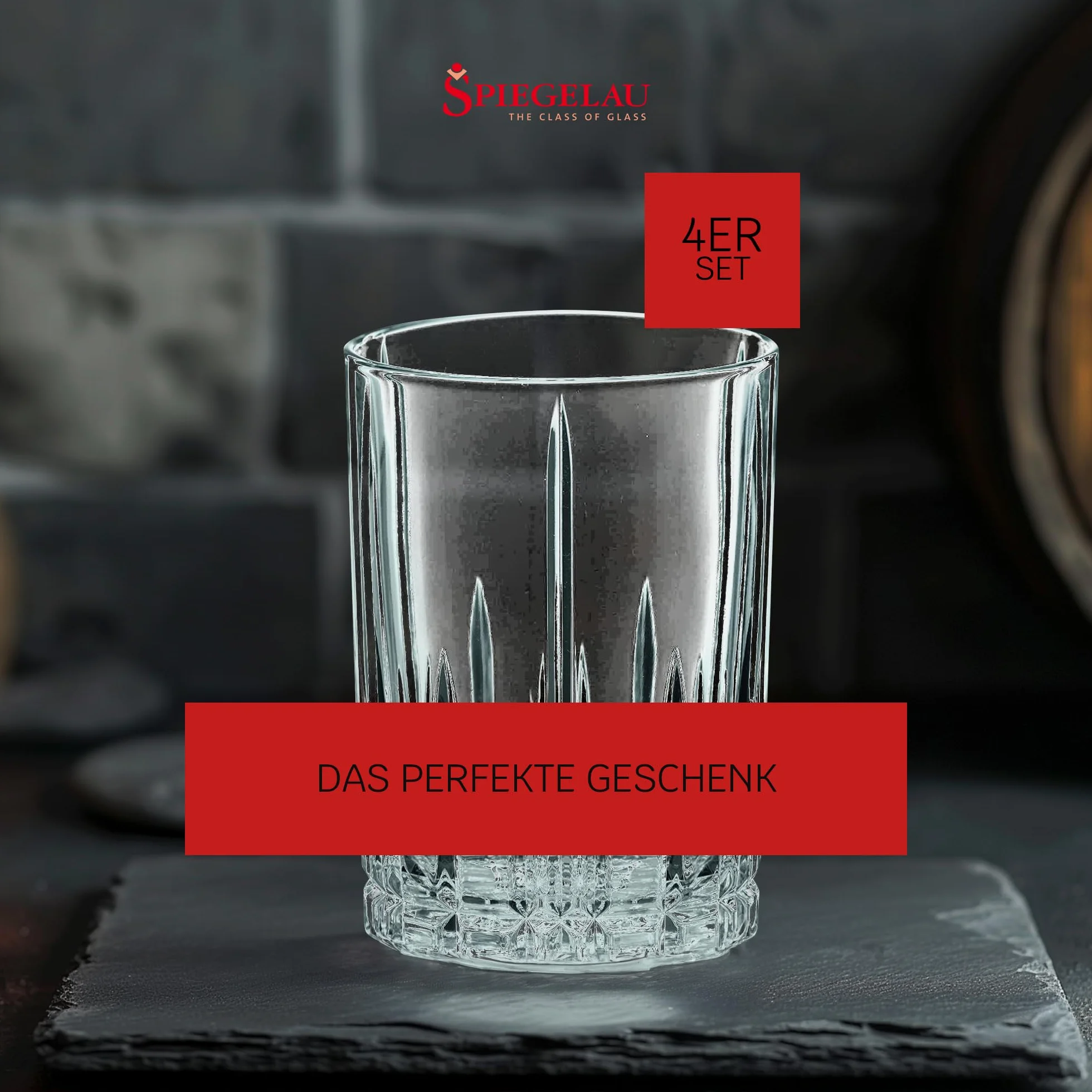 Spiegelau & Nachtmann 4500172 Perfect Serve Szklanki do long drinków, małe, ze szkła kryształowego, 240 ml, 4 szt. w zestawie