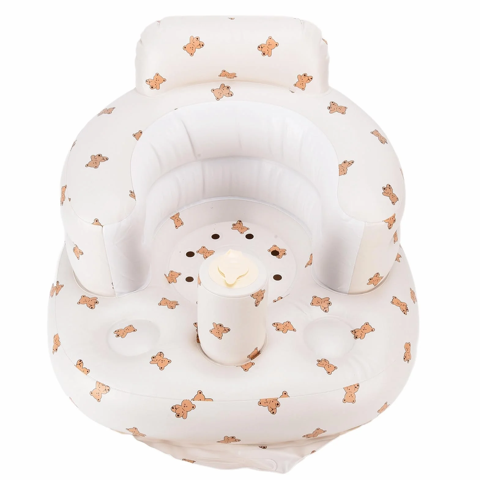 Krzesełko do Jedzenia dla Dzieci, Ochrona Kręgosłupa Nadmuchiwana Sofa dla Dzieci z rurką deflacyjną do Użytku na Zewnątrz w Domu (Wzór Troskliwego [gotowy magazyn])