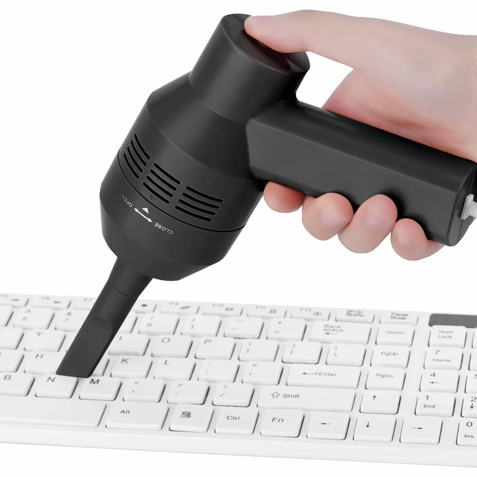 Bnineteenteam Odkurzacz do Klawiatury, Mini Ręczny Odkurzacz USB z Mocnym Ssaniem do Czyszczenia Laptopów i Komputerów Stacjonarnych (BLACK)