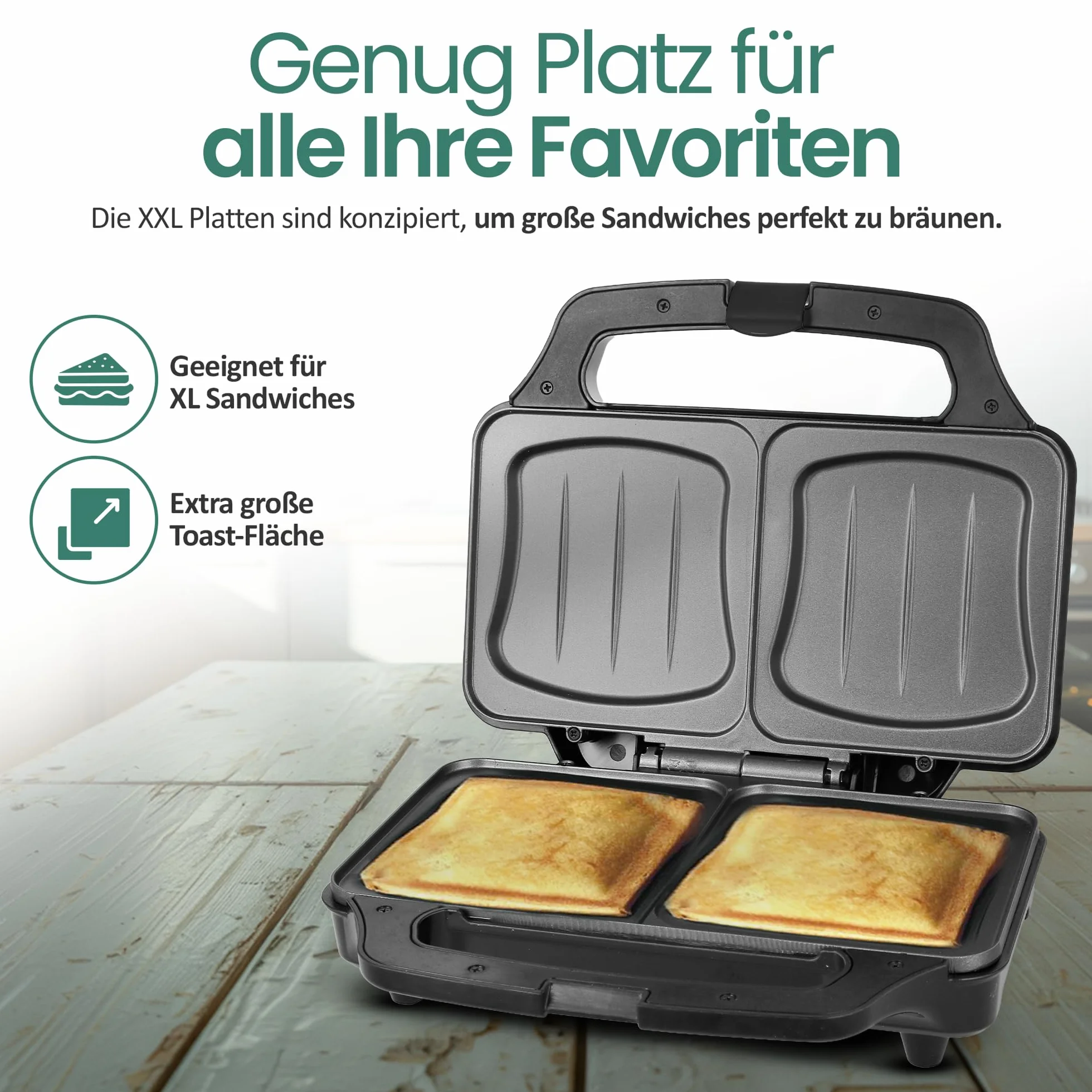 Emerio St-109562.17 Opiekacz do Panini, Czarny, XXL
