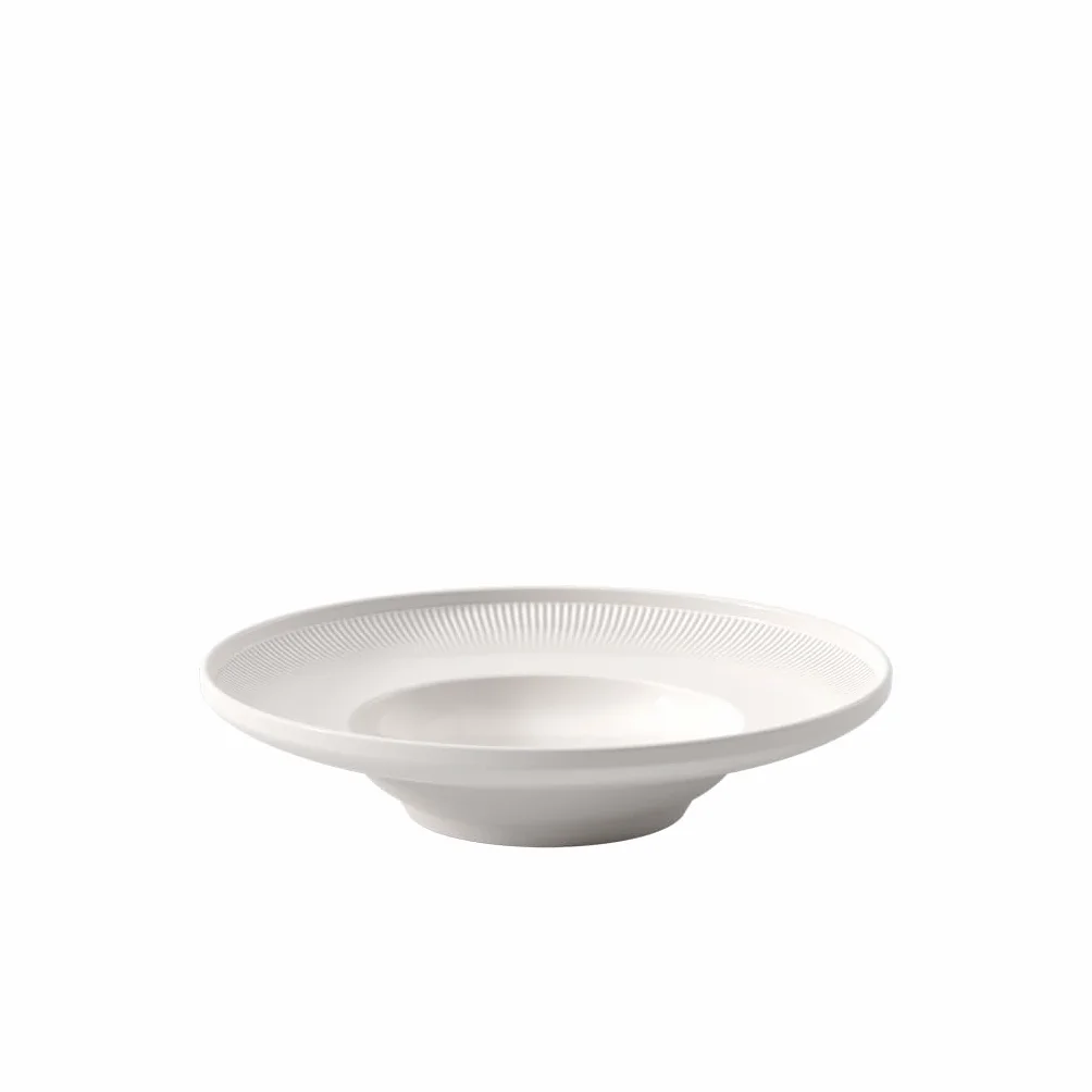 Villeroy & Boch – Afina talerz głęboki z porcelany premium, talerz do makaronu i pasty, Made in Germany, można myć w zmywarce i używać w kuchence mikrofalowej, możliwość sztaplowania, biały