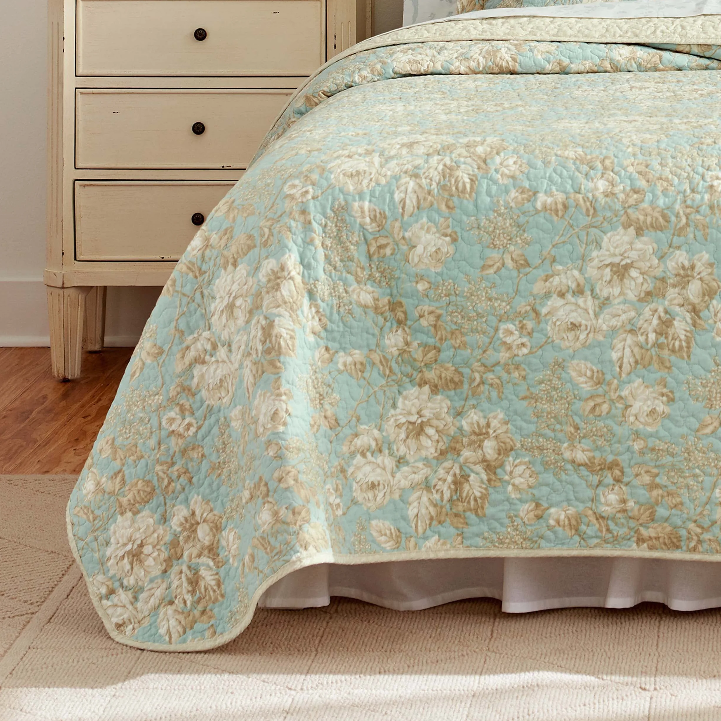 Laura Ashley | Zestaw kołder - ultramiękka pościel całoroczna, dwustronna stylowa narzuta z pasującą poszewką, bawełna, spokojna, królowa