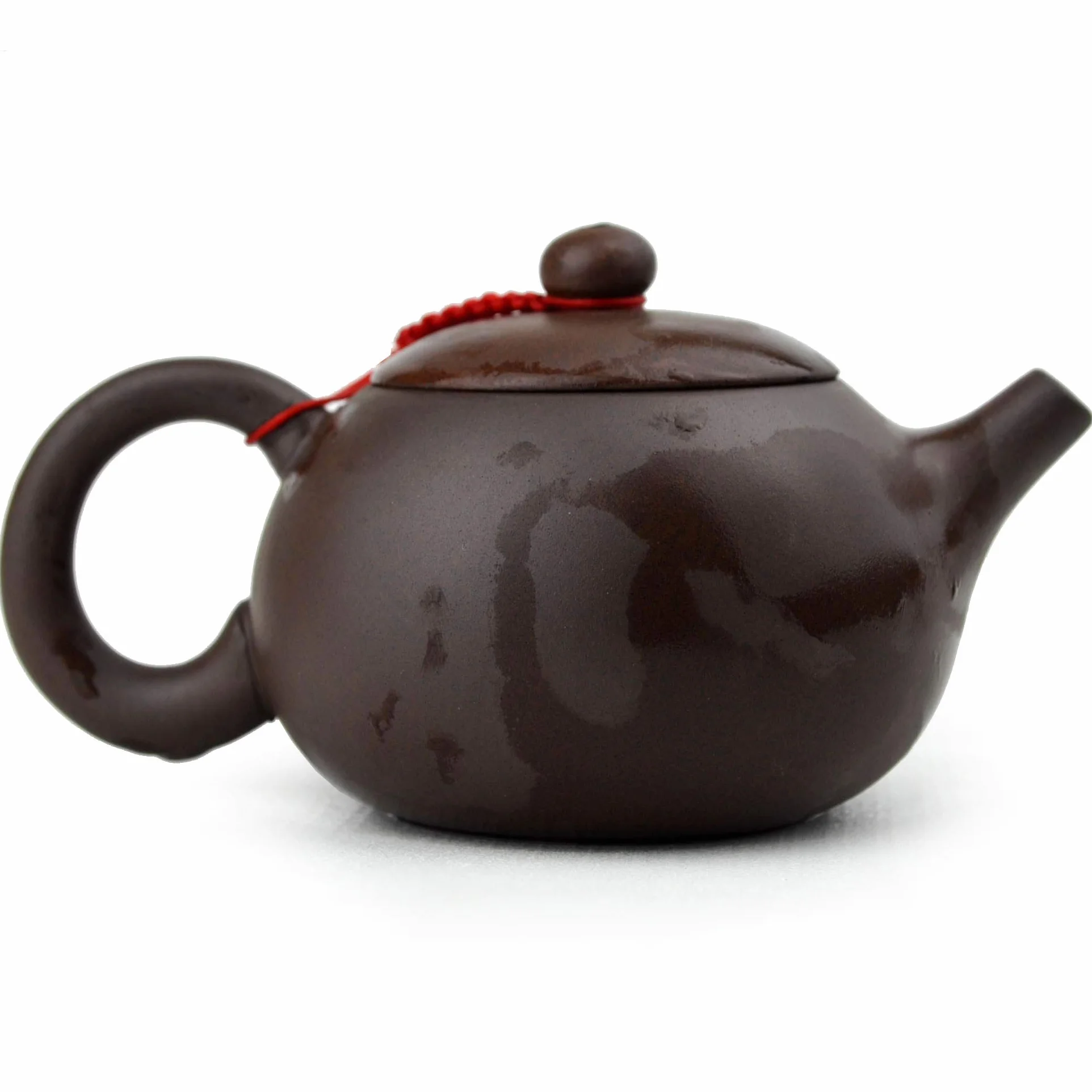 Czajniczek chiński Gongfu cha Xishi Pot 210ml / 7oz z fioletowej gliny Zini na luźną herbatę (Ciemnobrązowy)