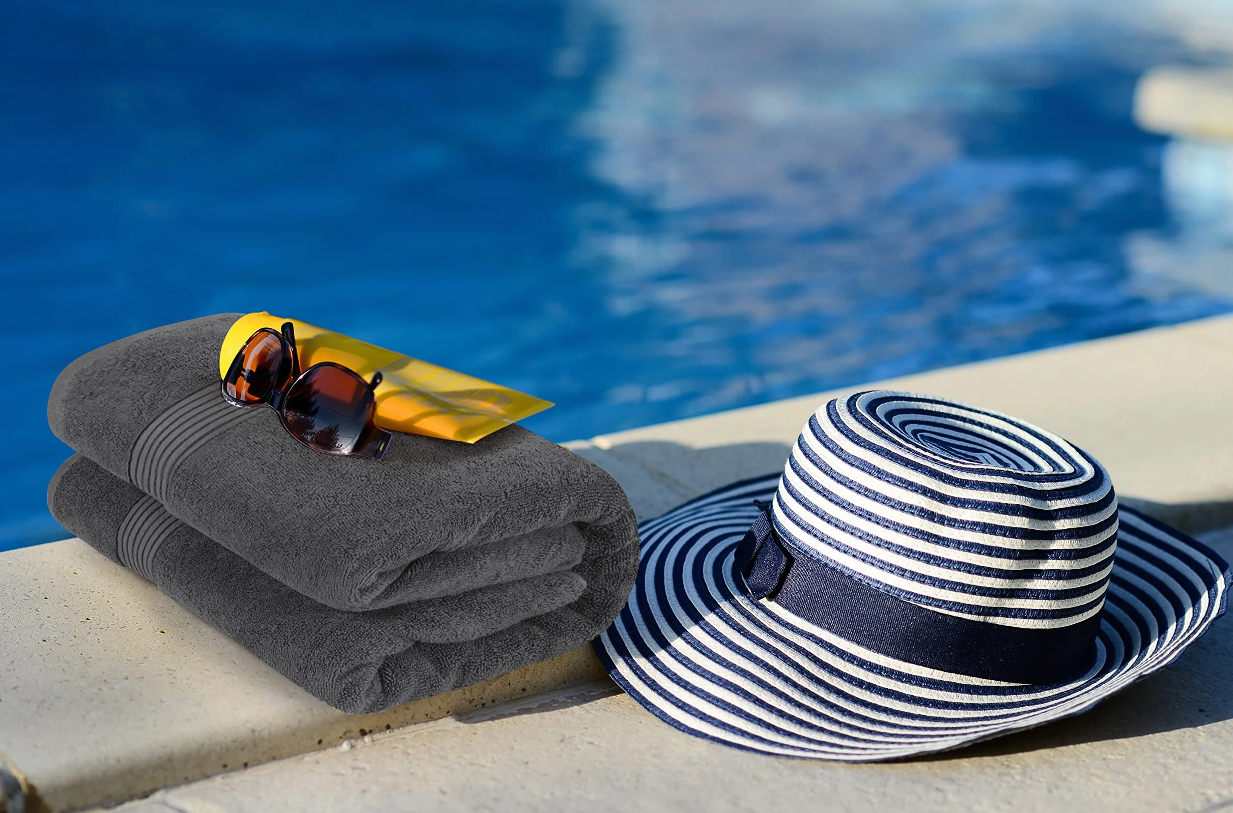 Utopia Towels - (Opakowanie 2 szt.) Luksusowy bardzo duży ręcznik kąpielowy - 100% czesana bawełna pierścieniowa, bardzo miękka i bardzo chłonna, grube duże ręczniki łazienkowe 90 x 180 CM (Szary)