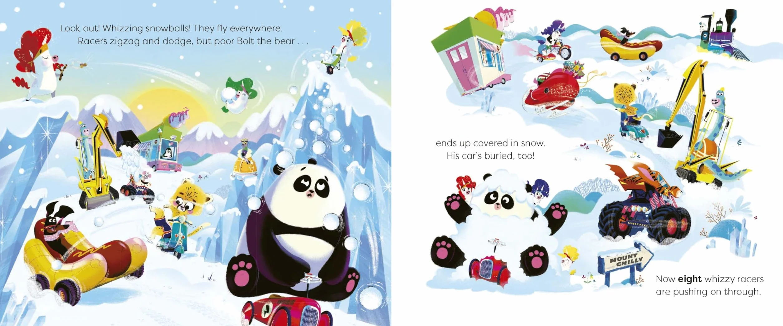 Ten Whizzy Racers: Frosty Falls Frenzy: Start your engines for a countdown adventure!