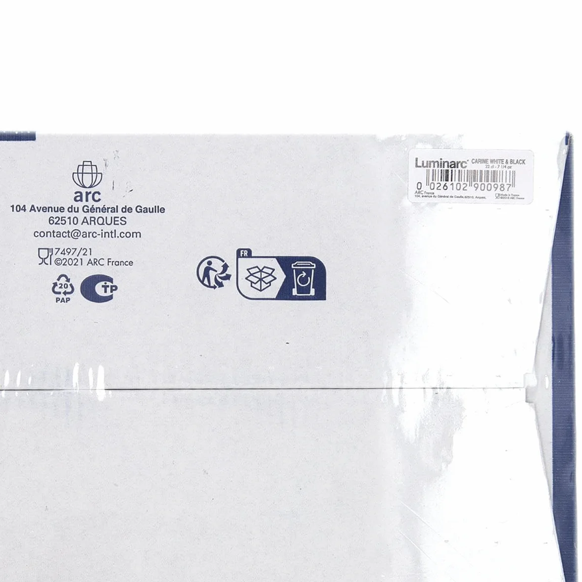Dajar 04998 Carine Luminarc Serwis do kawy, 22 cl, biały