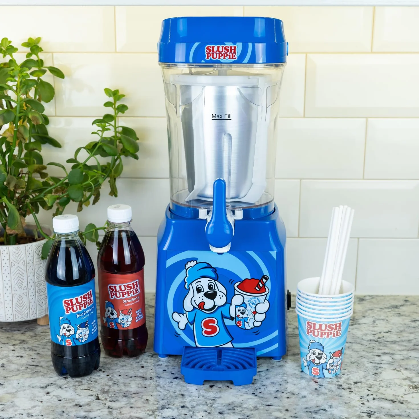 Slush Puppie slushi machine - 1 litr lodowatej zabawy w dobrym stylu, przenośna wytwornica lodu slush, stwórz własny lód slush