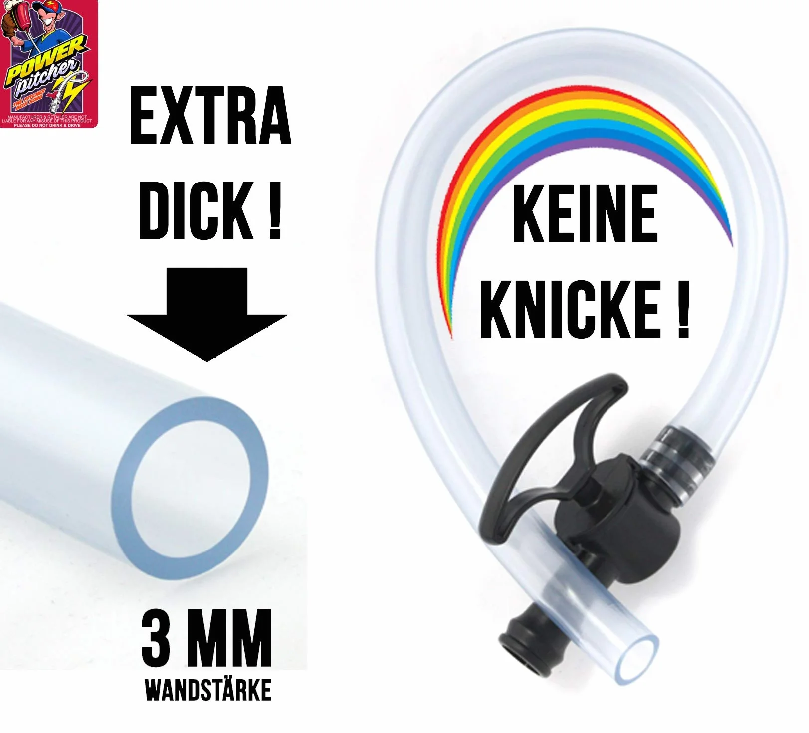 Beer Bong | lejek do piwa premium | 2 litry | z uchwytem | wraz z nowym zaworem | Beer Bong | lejek do picia