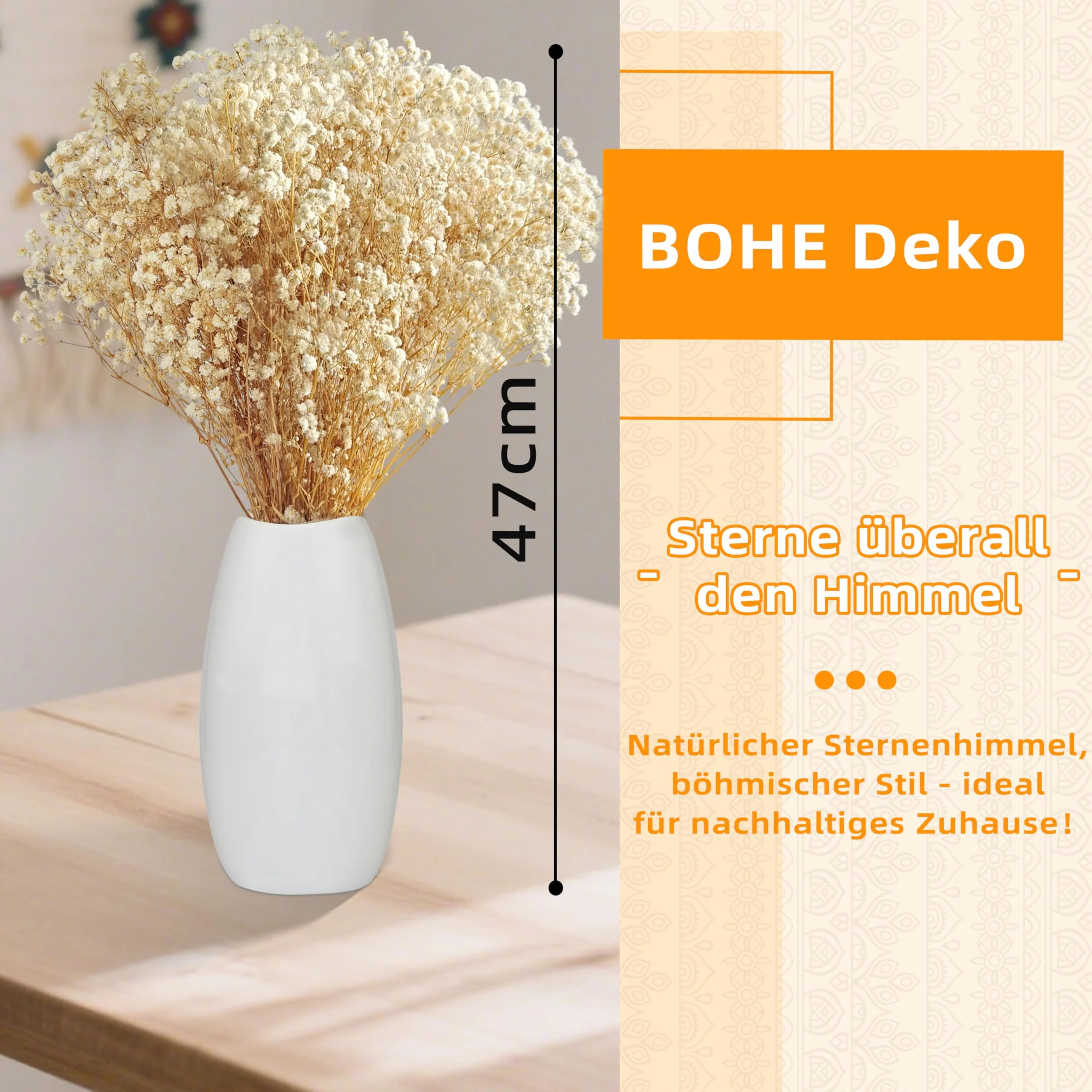 Gypsophila suszona, 2500+ pąków kwiatowych suszonych kwiatów białe naturalne suszone kwiaty łyszczec na ślubne bukiety ślubne dekoracja z trawy pampasowej
