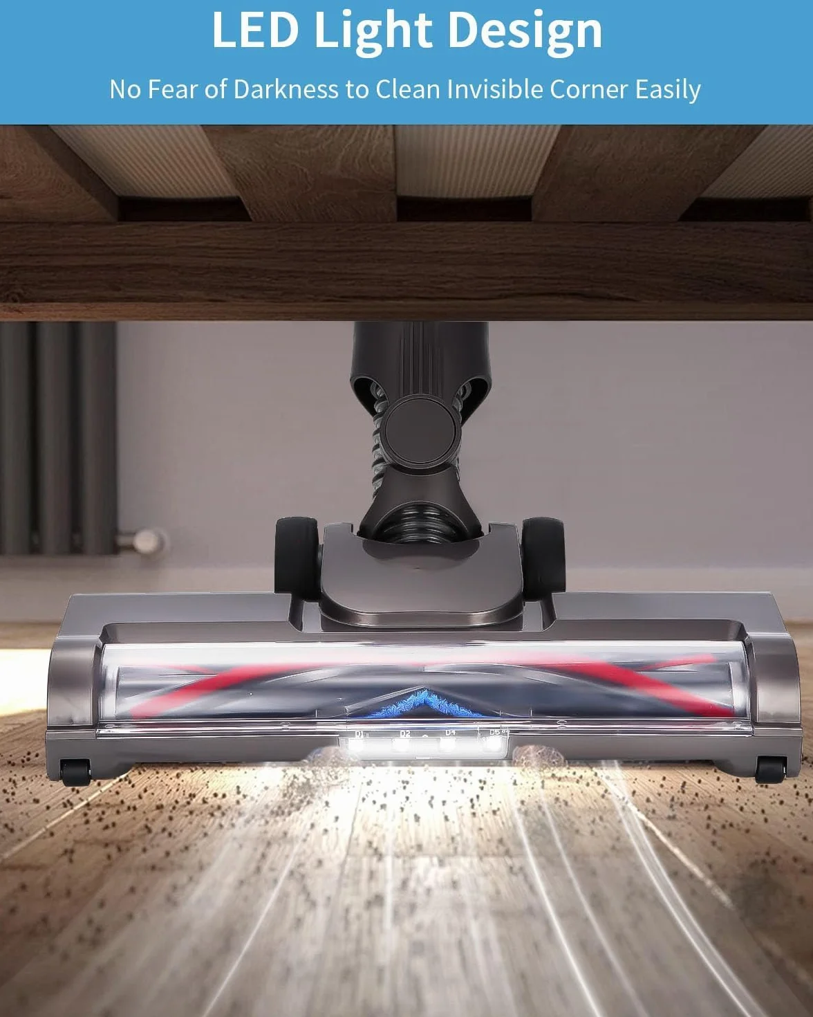Szczotka SOBEAU Kompatybilna z Dyson V7 V8 V10 V11 V15 4-LED Dysza Podłogowa