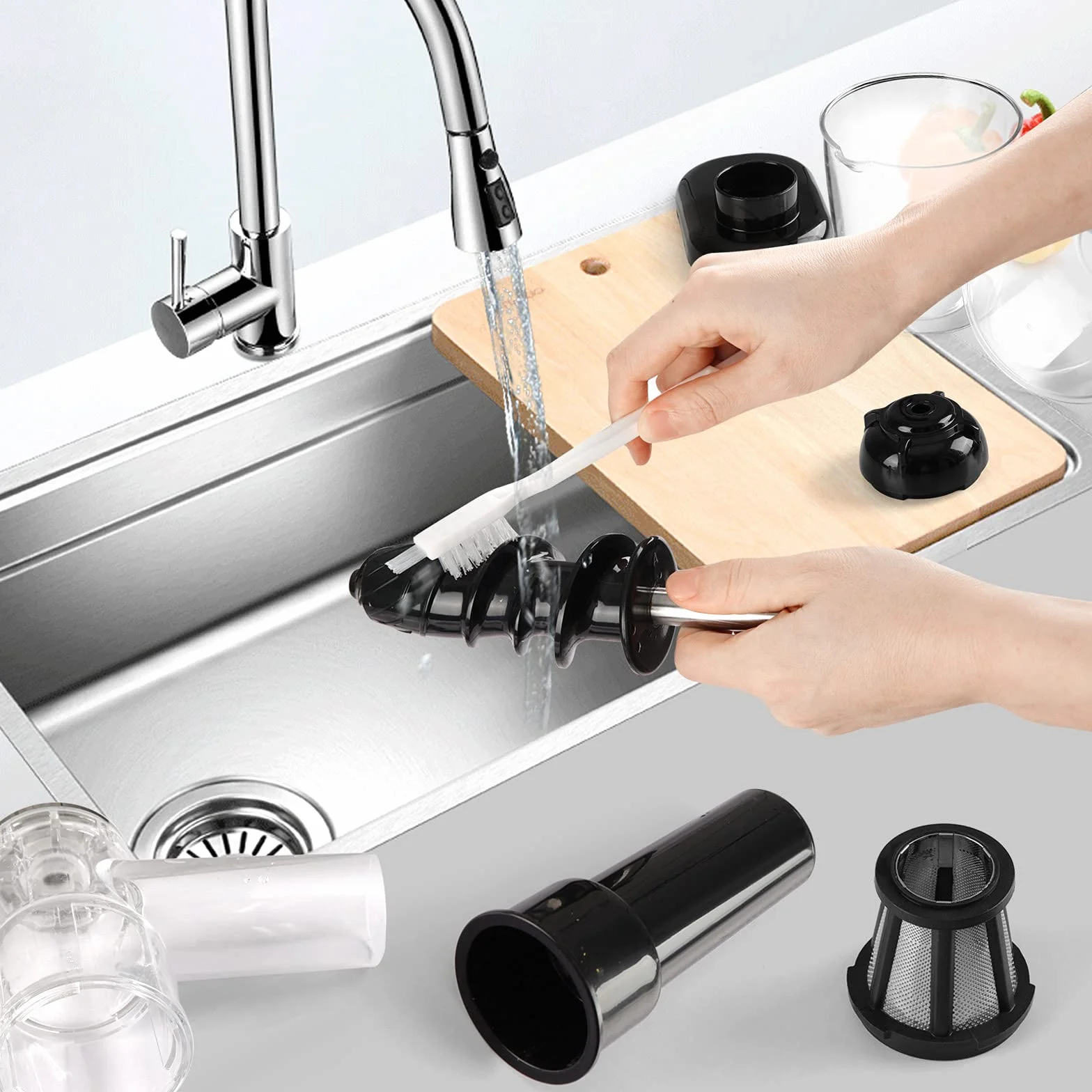 Gdrtwwh Nasadka do sokowirówki do miksera stojącego KitchenAid, Slow Juicer, wyciskarka do cytrusów, akcesoria do sokowirówki do żucia warzyw i owoców